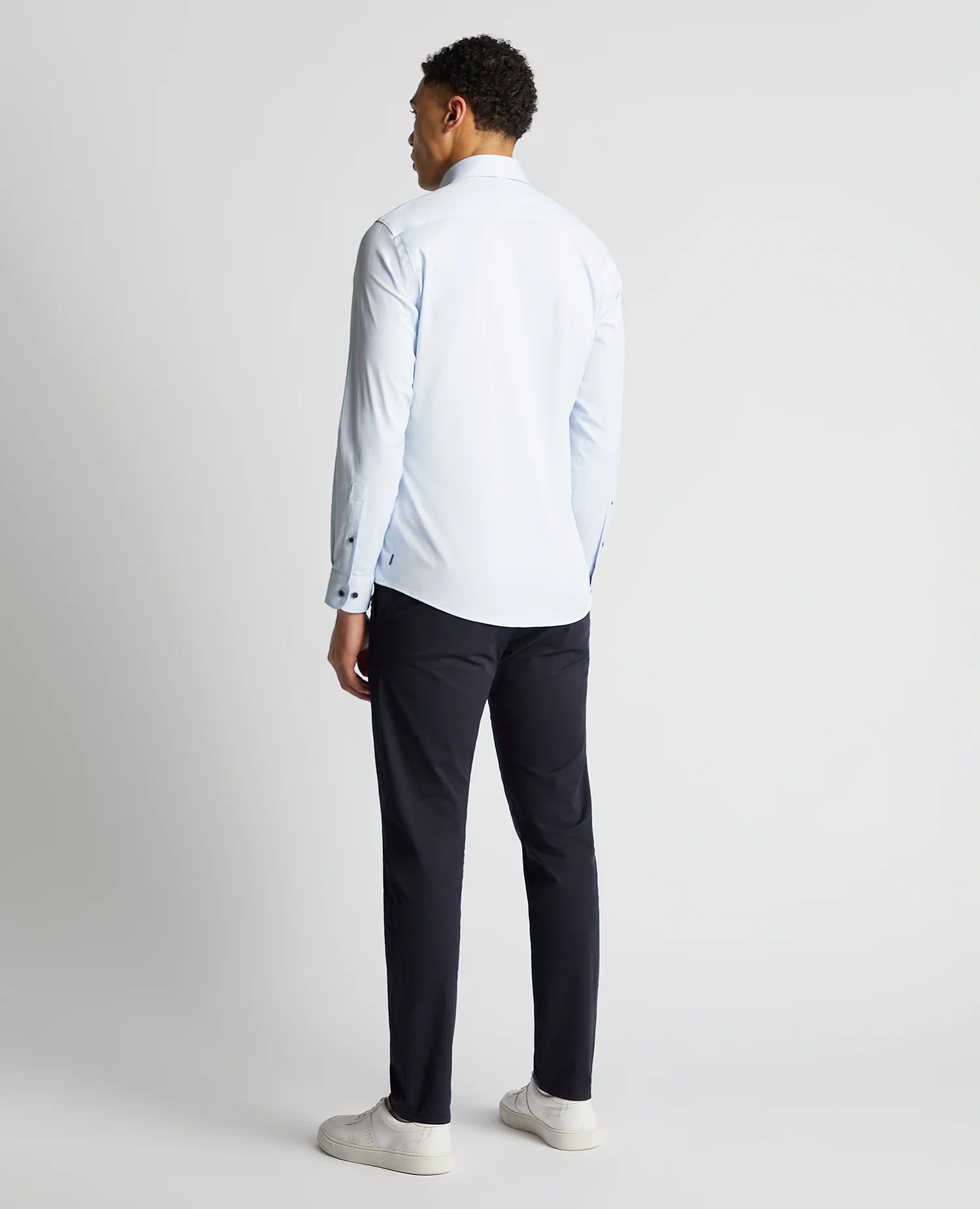 Tapered Fit Cotton-Blend Stretch Shirt - Image 3