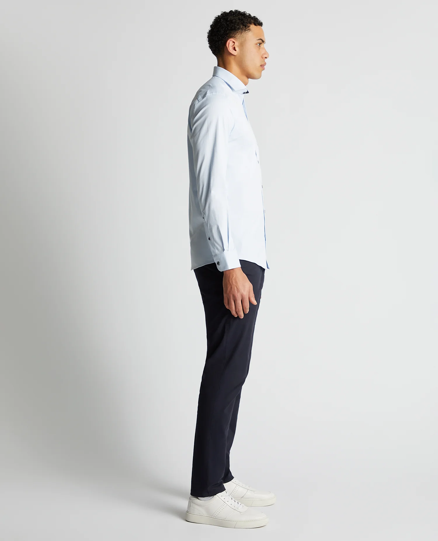 Tapered Fit Cotton-Blend Stretch Shirt - Image 3