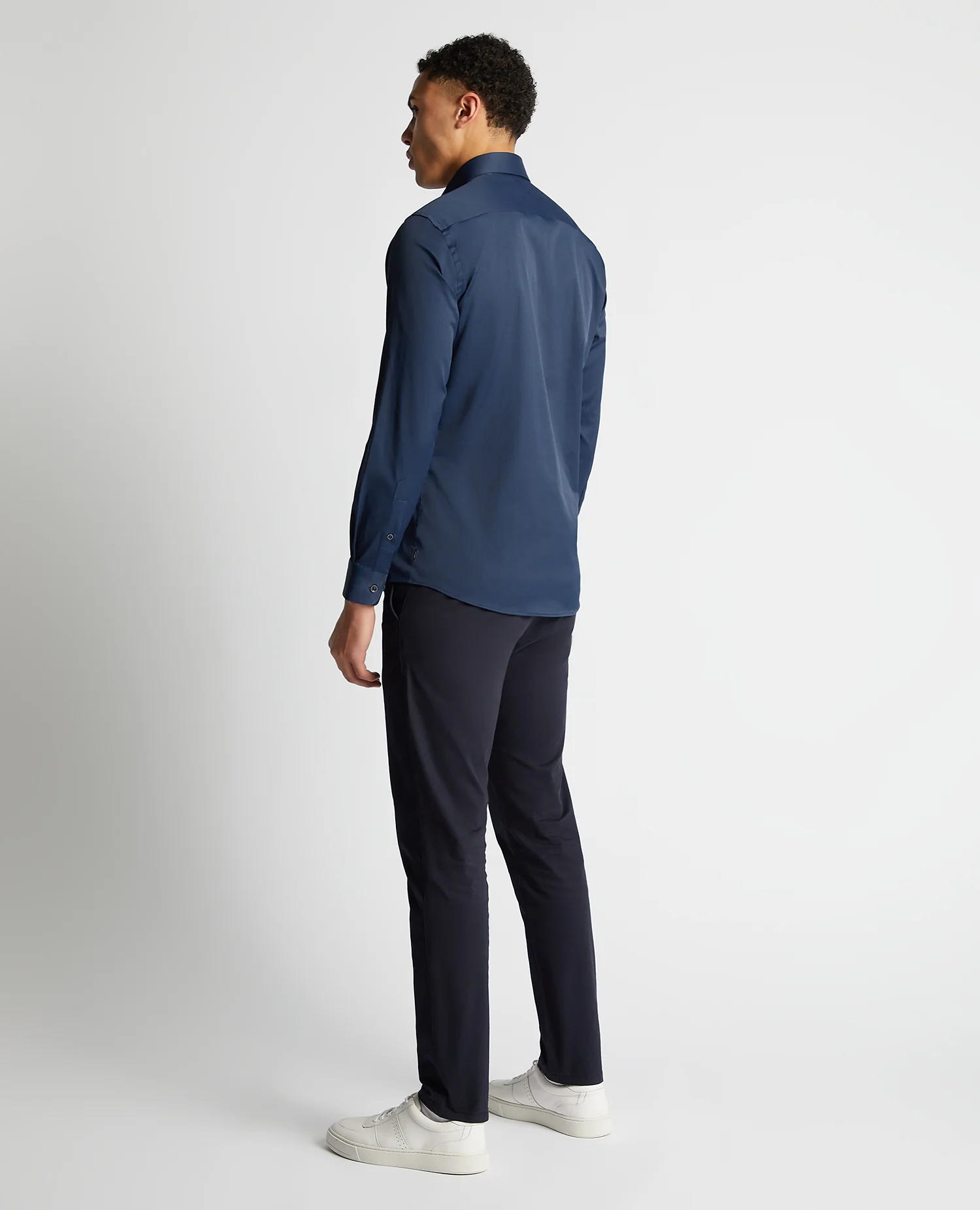 Tapered Fit Cotton-Blend Stretch Shirt - Image 4