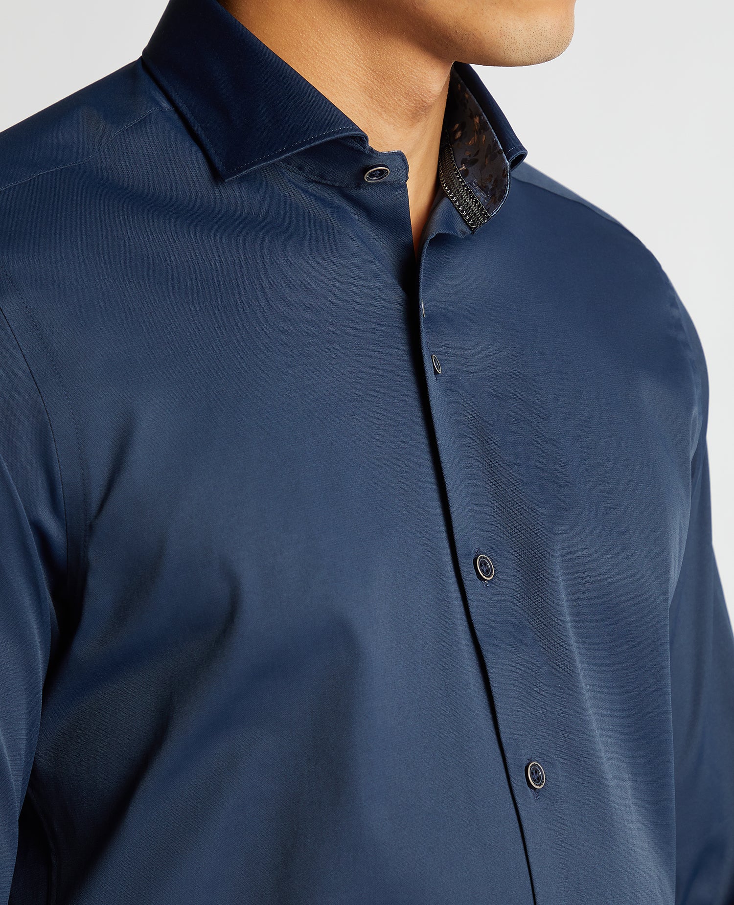 Tapered Fit Cotton-Blend Stretch Shirt - Image 5
