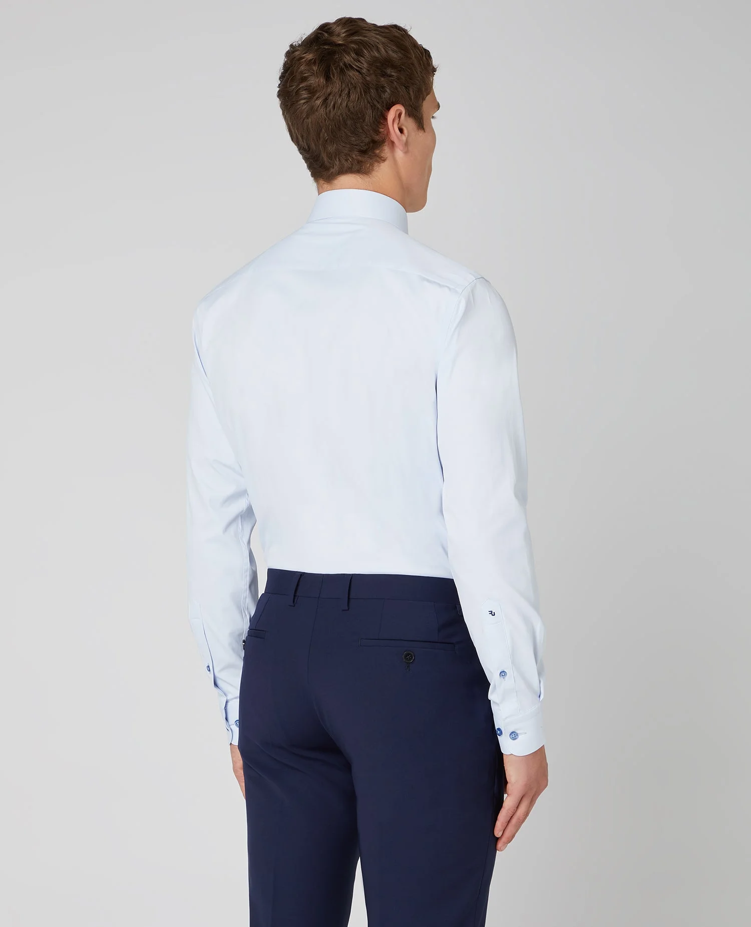 Tapered Fit Cotton Stretch Shirt - Image 3