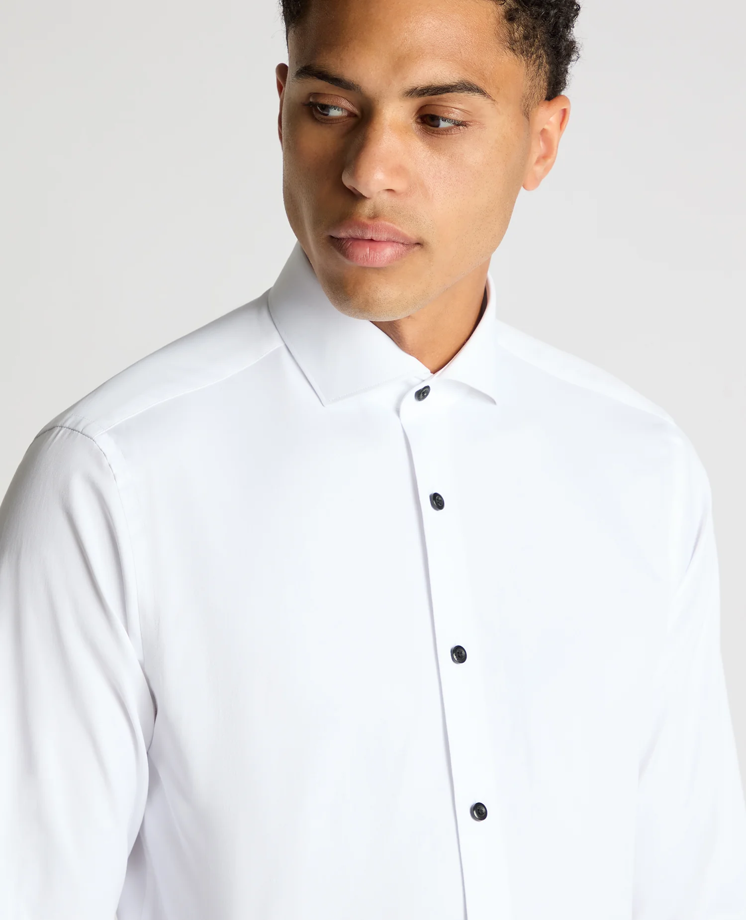 Tapered Fit Cotton-Blend Stretch Shirt - Image 4