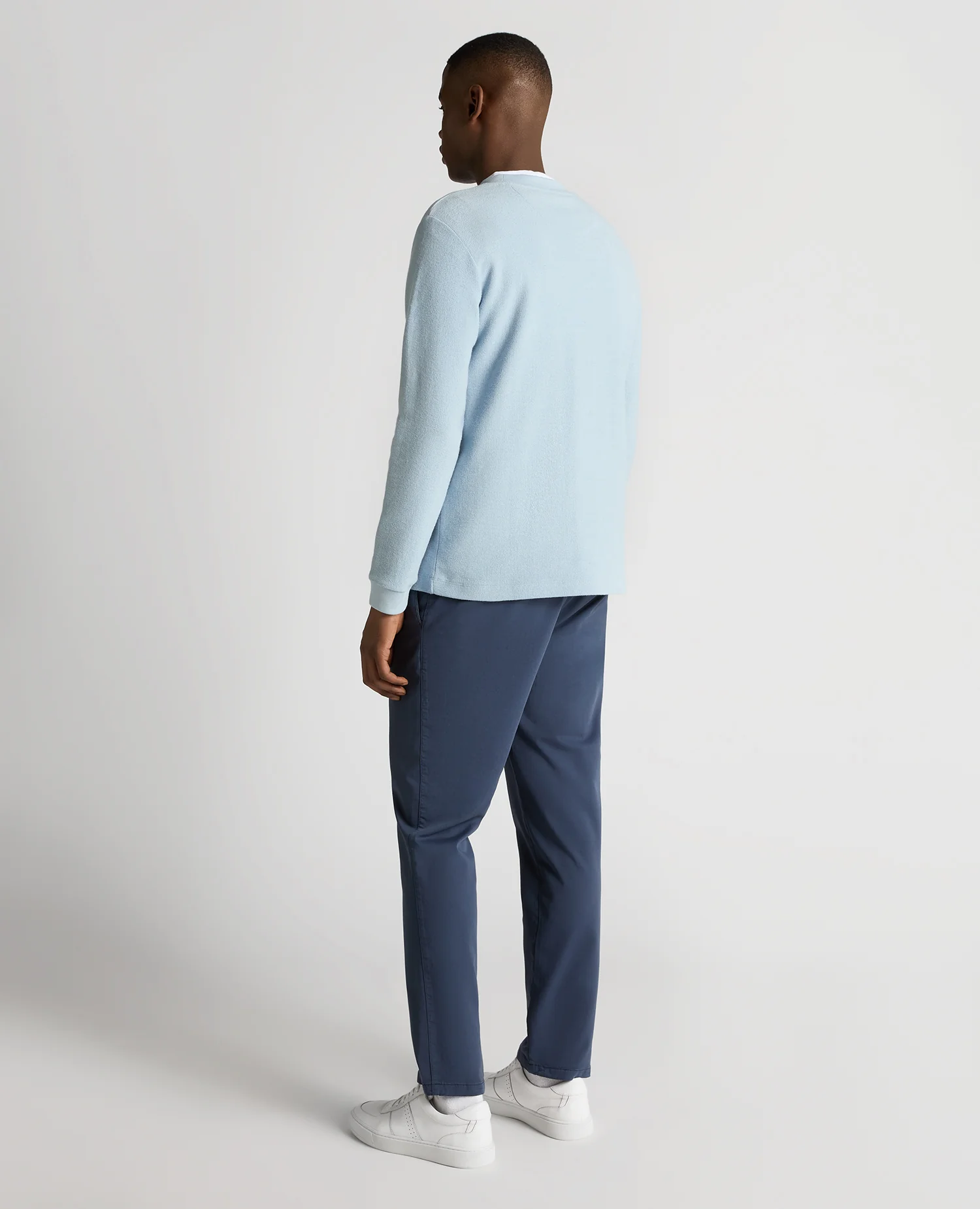 Tapered Fit Cotton Micro Waffle Sweatshirt - Image 3