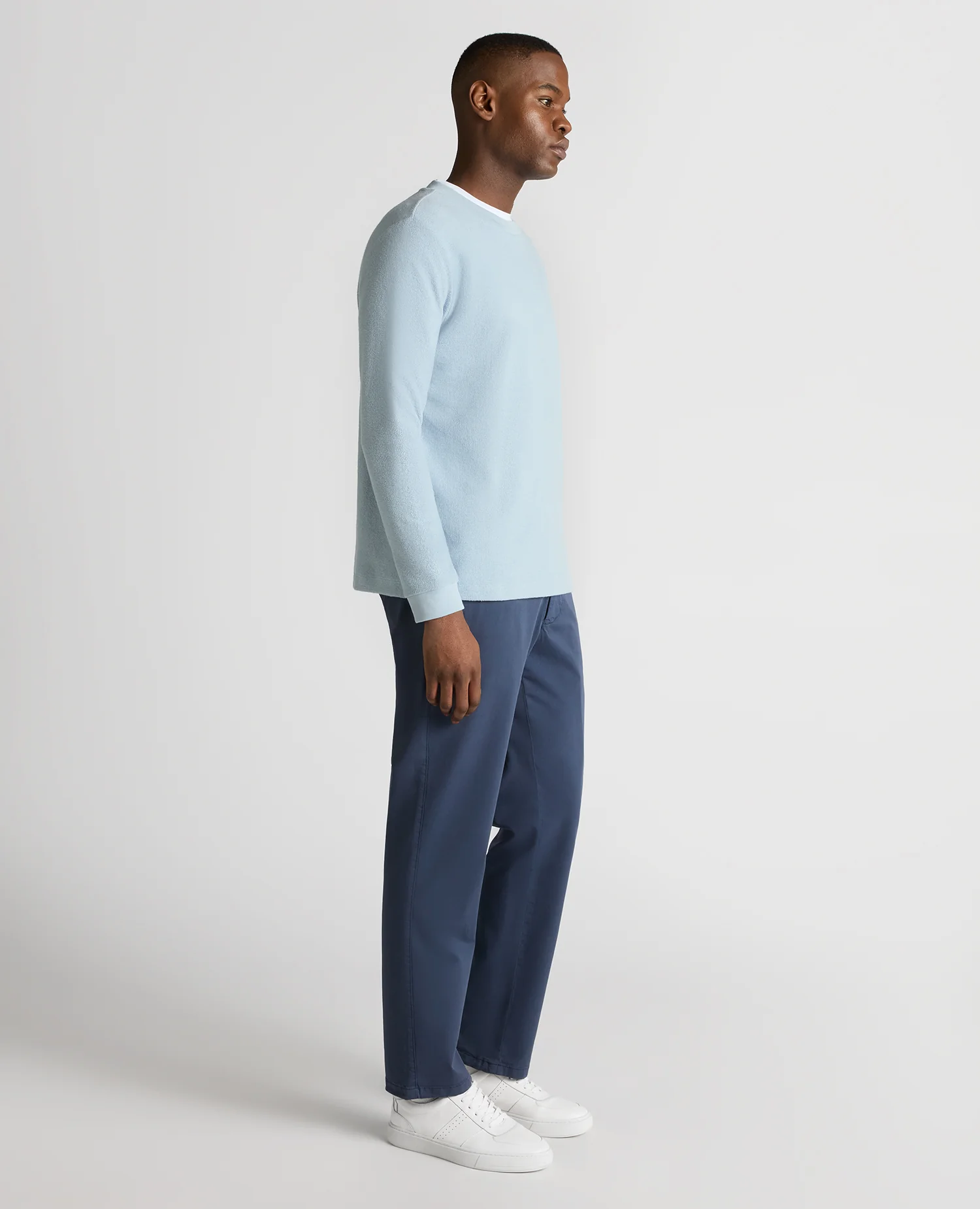 Tapered Fit Cotton Micro Waffle Sweatshirt - Image 4