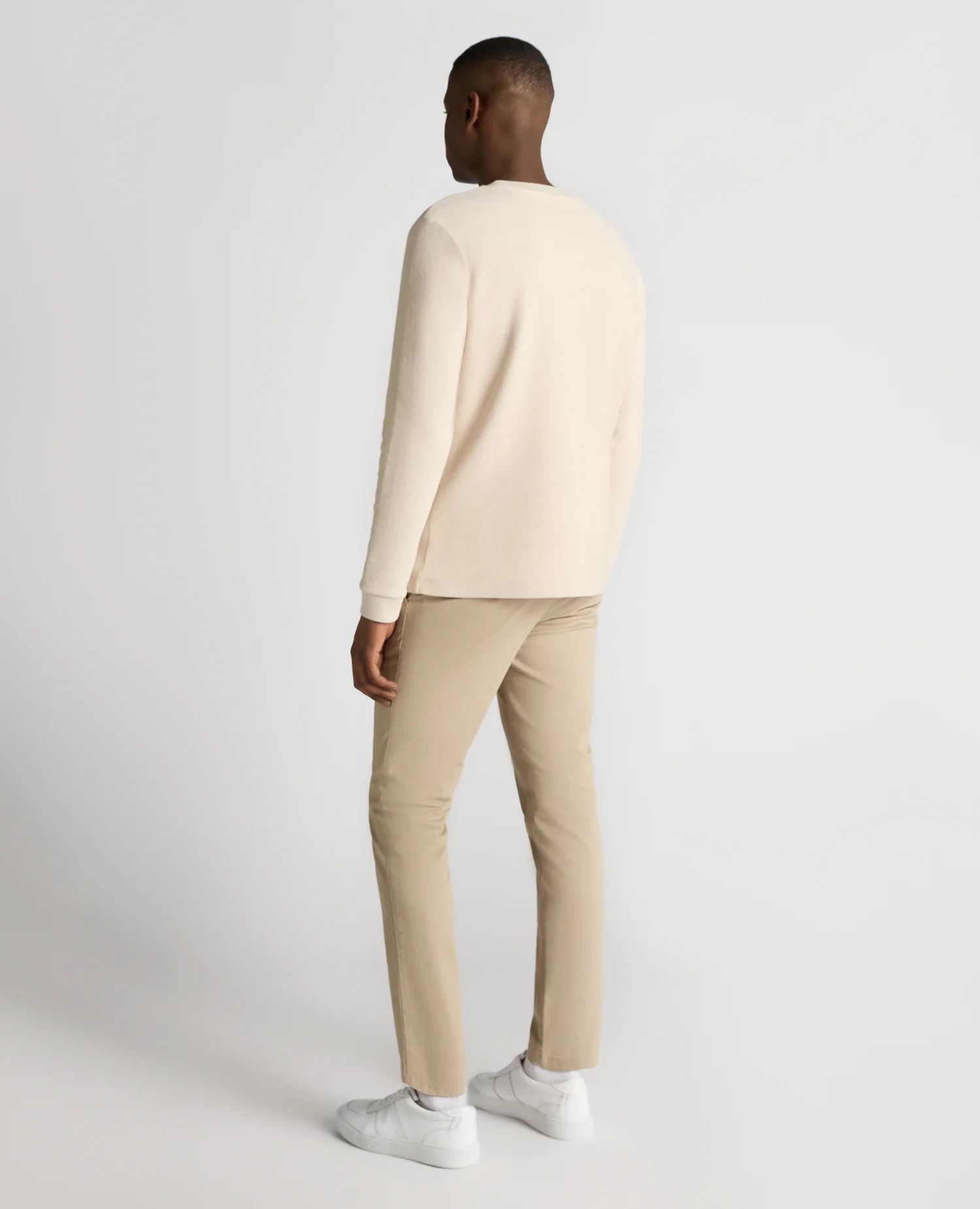 Tapered Fit Cotton Micro Waffle Sweatshirt - Image 3