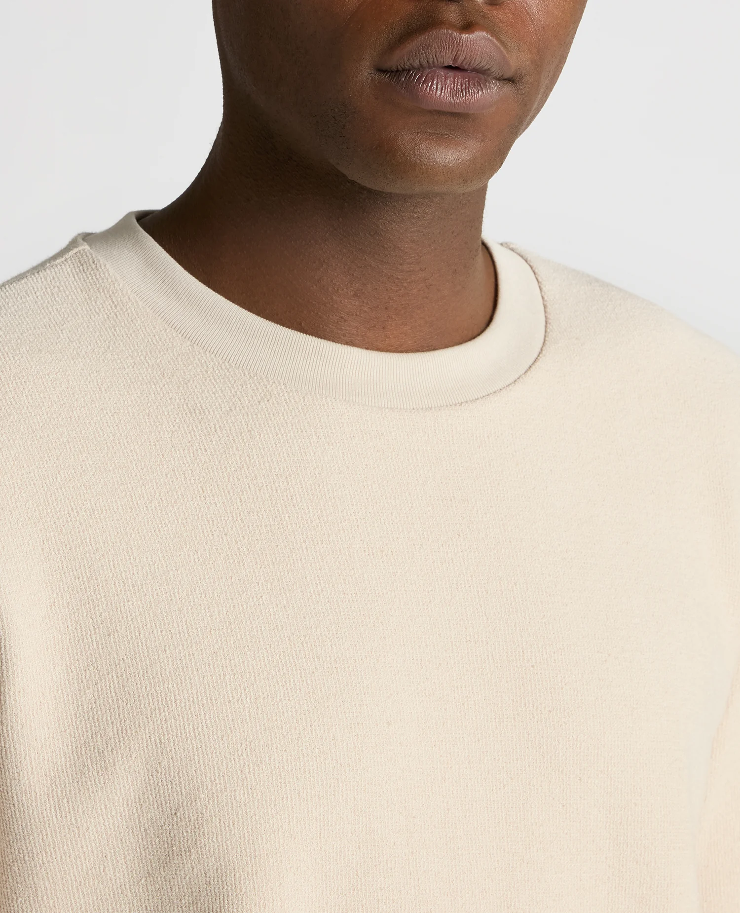 Tapered Fit Cotton Micro Waffle Sweatshirt - Image 5