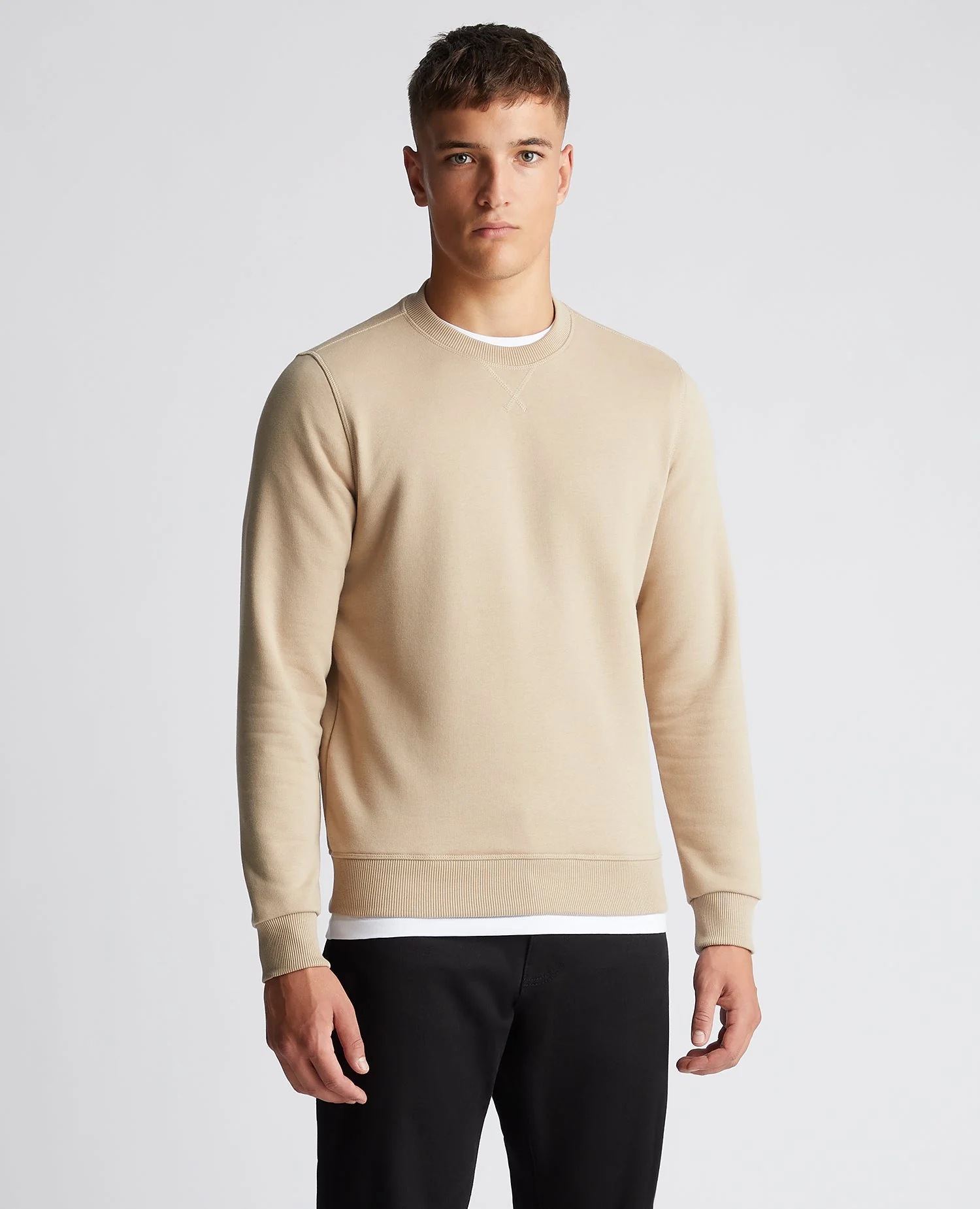 Tapered Fit Cotton-Blend Sweatshirt