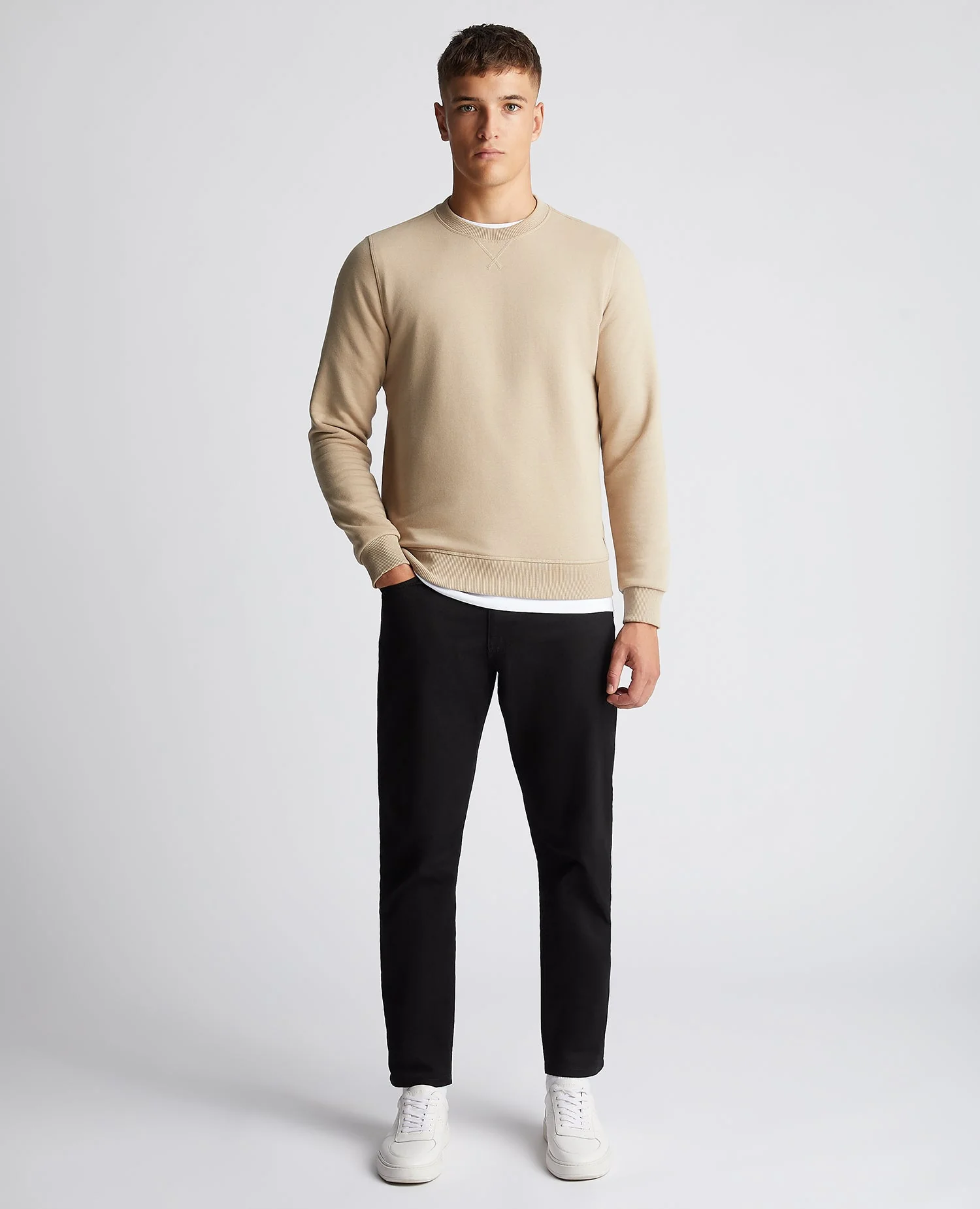 Tapered Fit Cotton-Blend Sweatshirt - Image 2