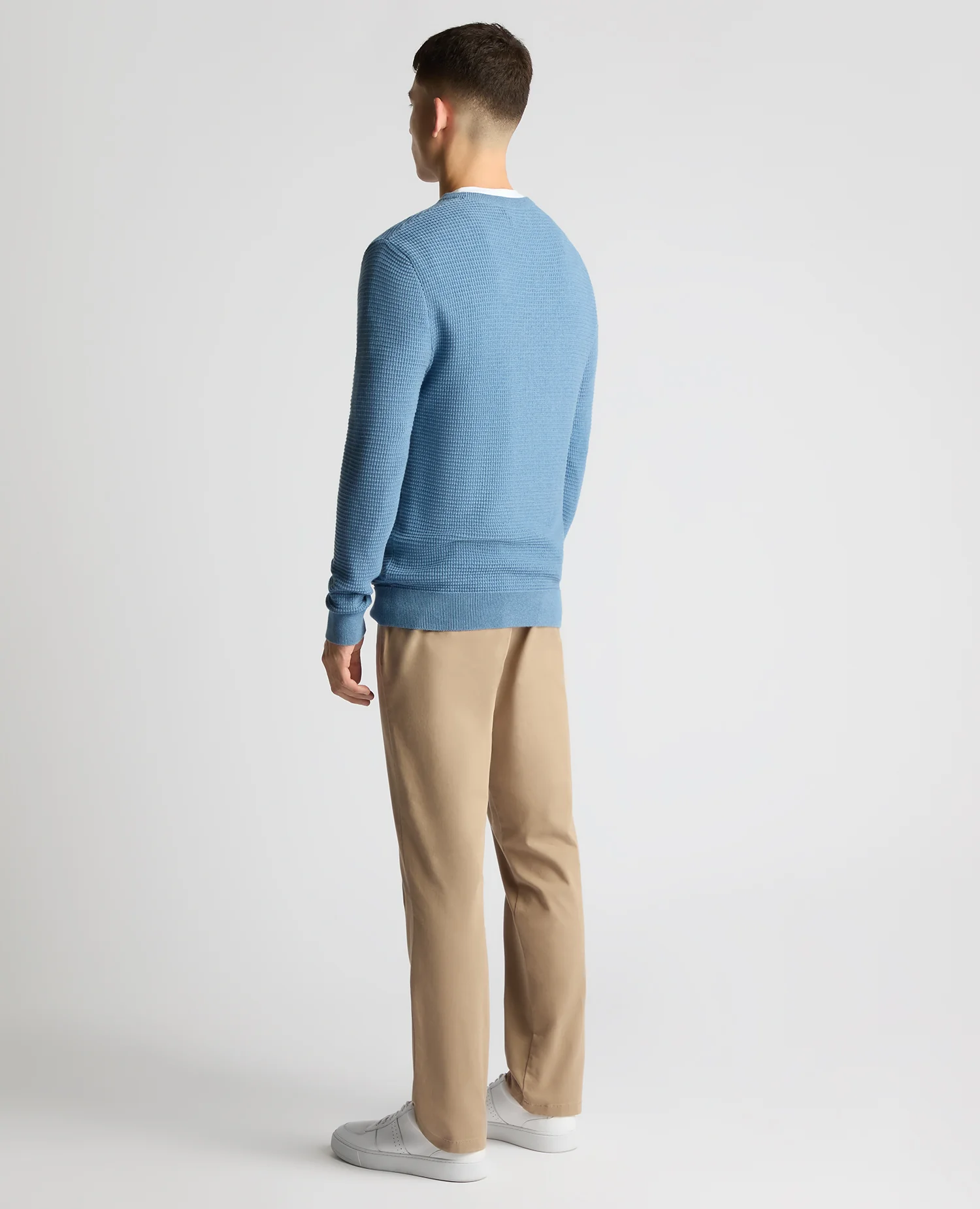 Tapered Fit Cotton Crew Neck Sweater - Image 3