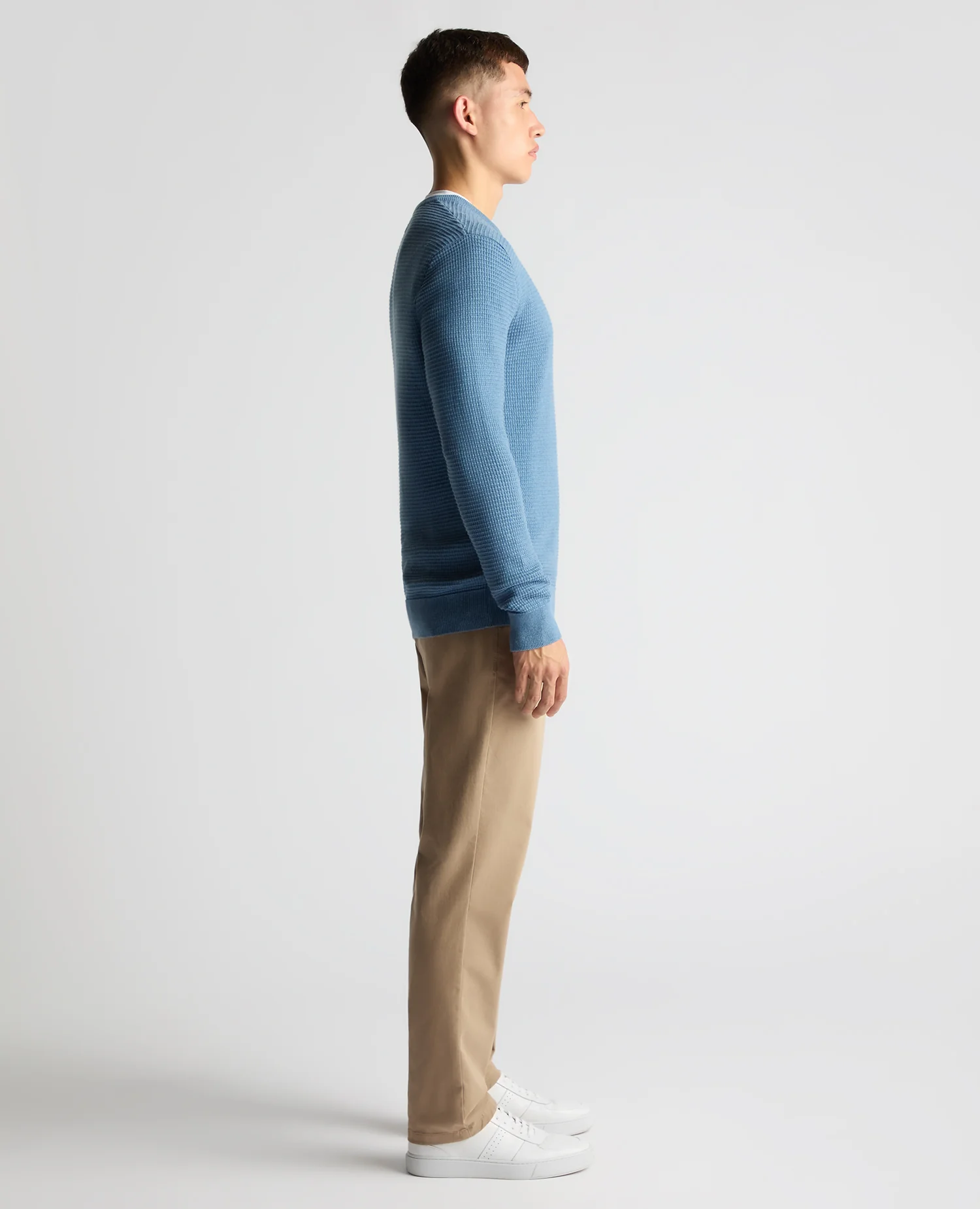 Tapered Fit Cotton Crew Neck Sweater - Image 4
