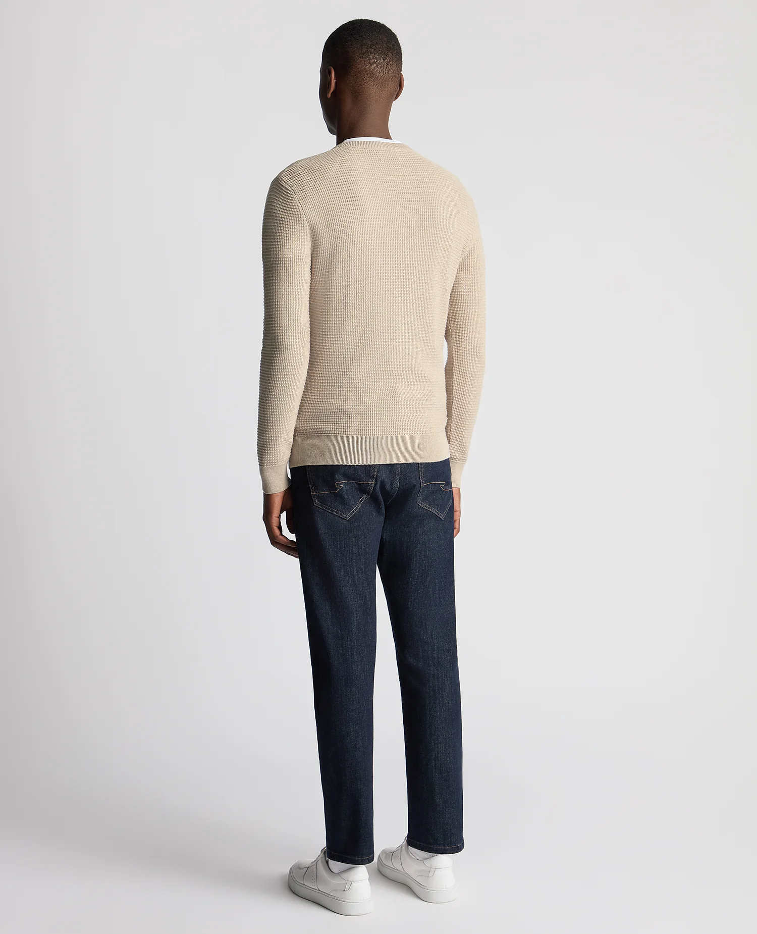 Tapered Fit Cotton Crew Neck Sweater - Image 3
