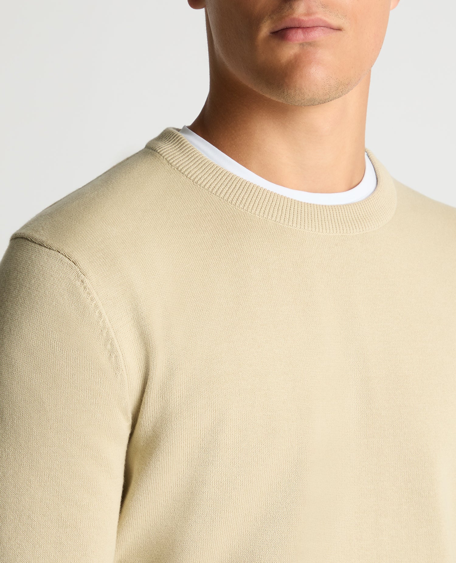 Tapered Fit Cotton Crew Neck Sweater - Image 5