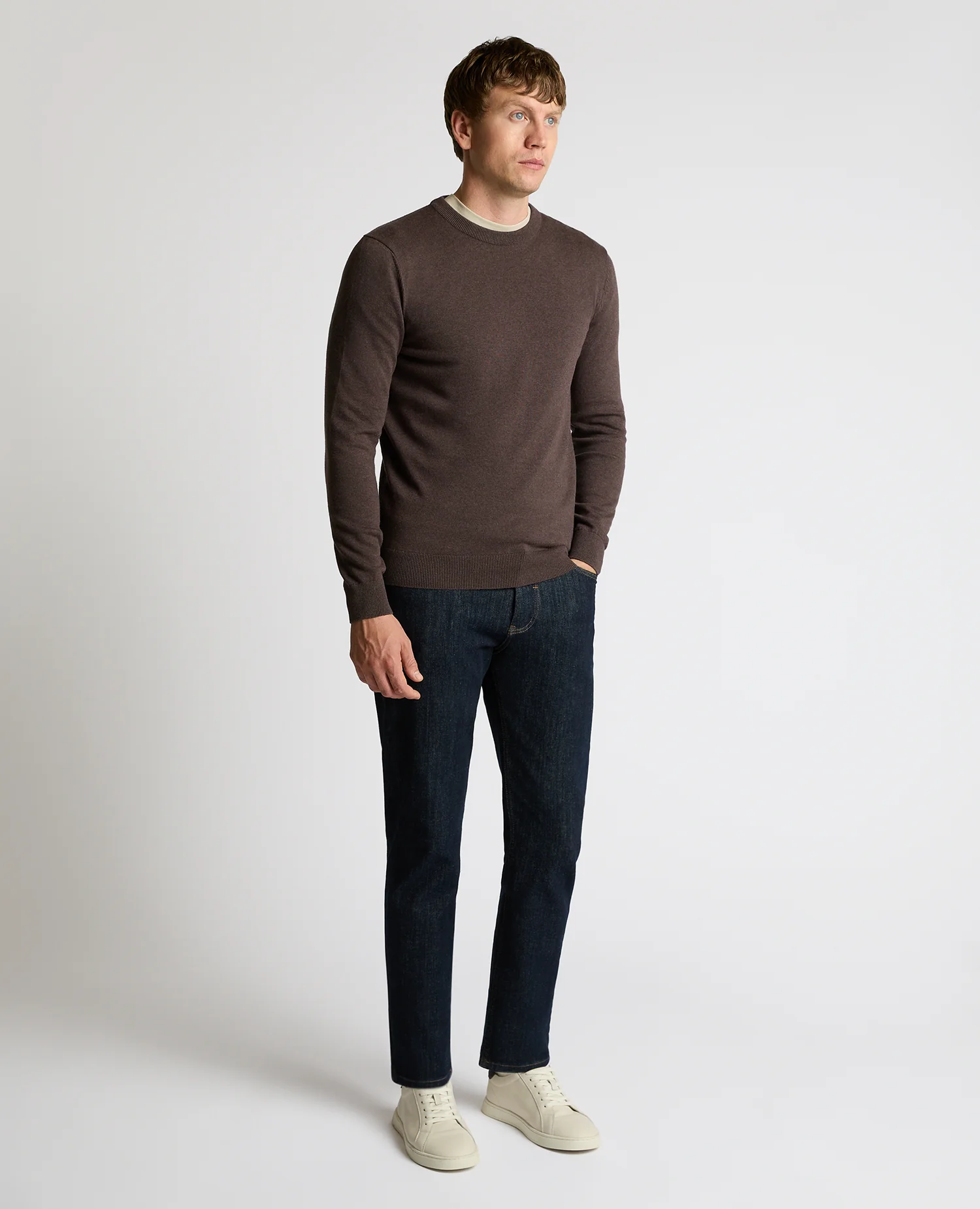 Crew Neck Cotton Sweater - Image 2