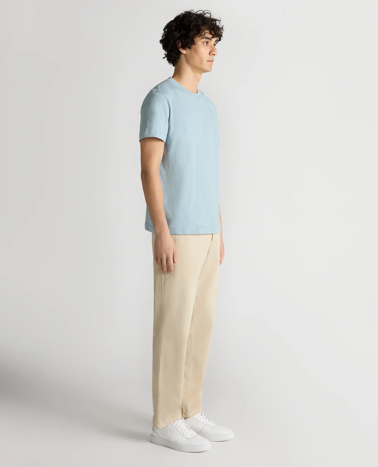 Tapered Fit Cotton Crew Neck Tee - Image 4