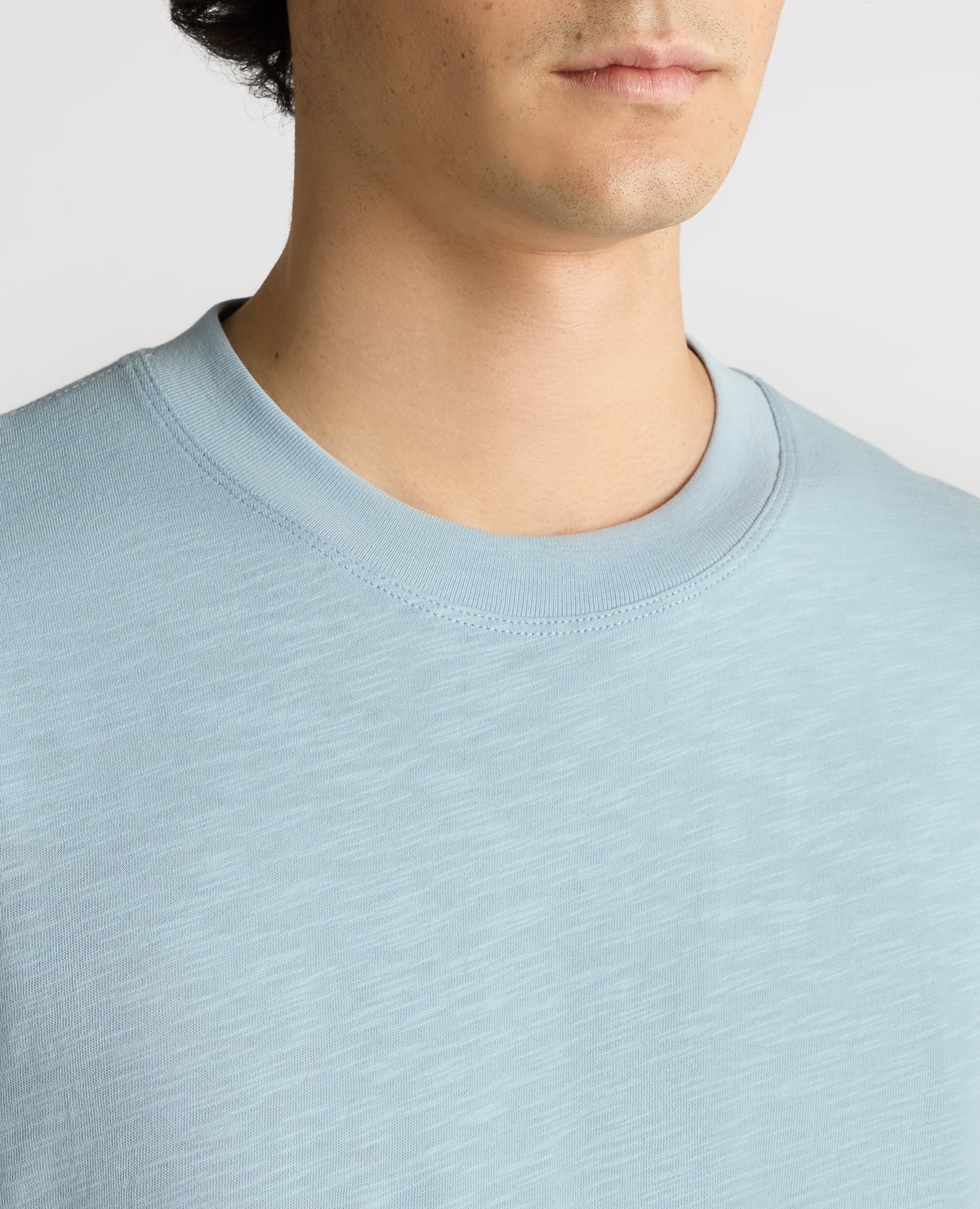 Tapered Fit Cotton Crew Neck Tee - Image 5