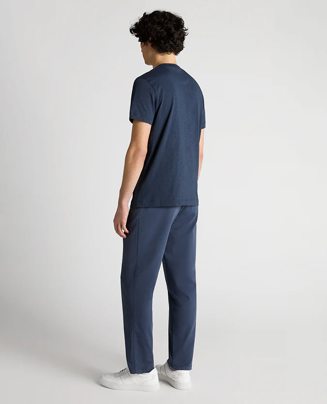 Crew Neck Slub Yarn Jersey T-Shirt - Image 3