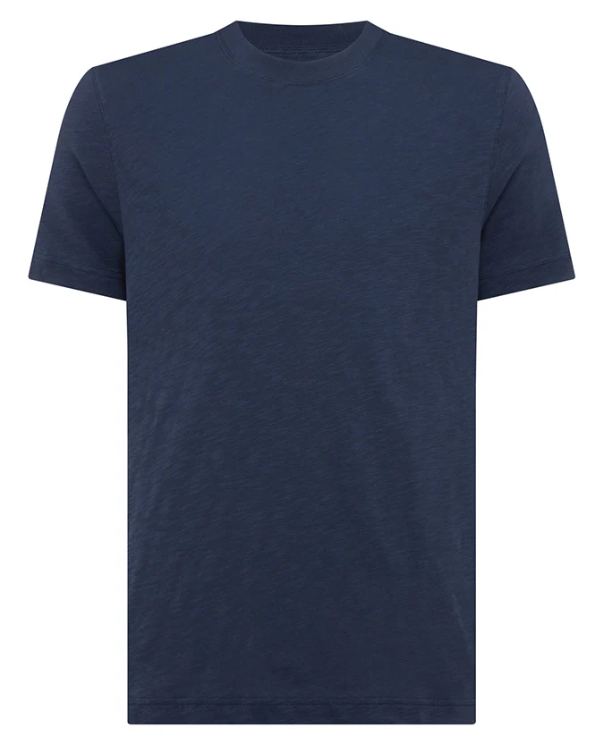 Crew Neck Slub Yarn Jersey T-Shirt - Image 5