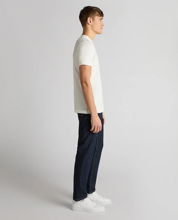 Tapered Fit Cotton Crew Neck Tee - Image 4