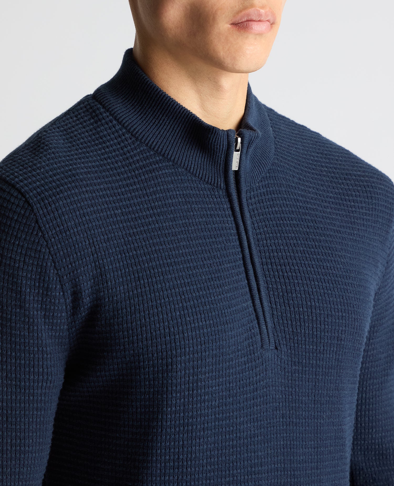 Tapered Fit Cotton Half Zip Sweater - Image 5