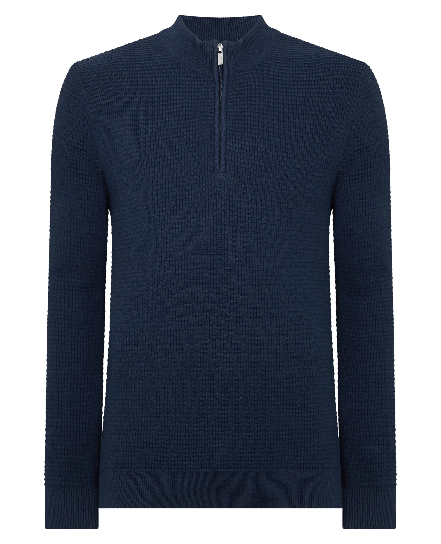 Tapered Fit Cotton Half Zip Sweater - Image 6