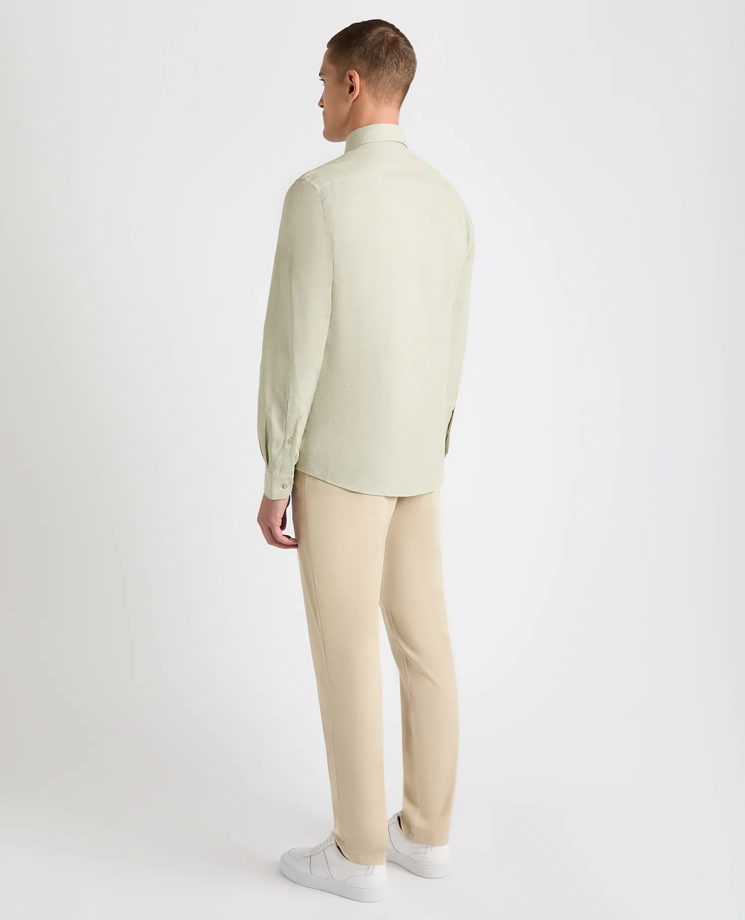Tapered Fit Cotton-Linen Blend Shirt - Image 3