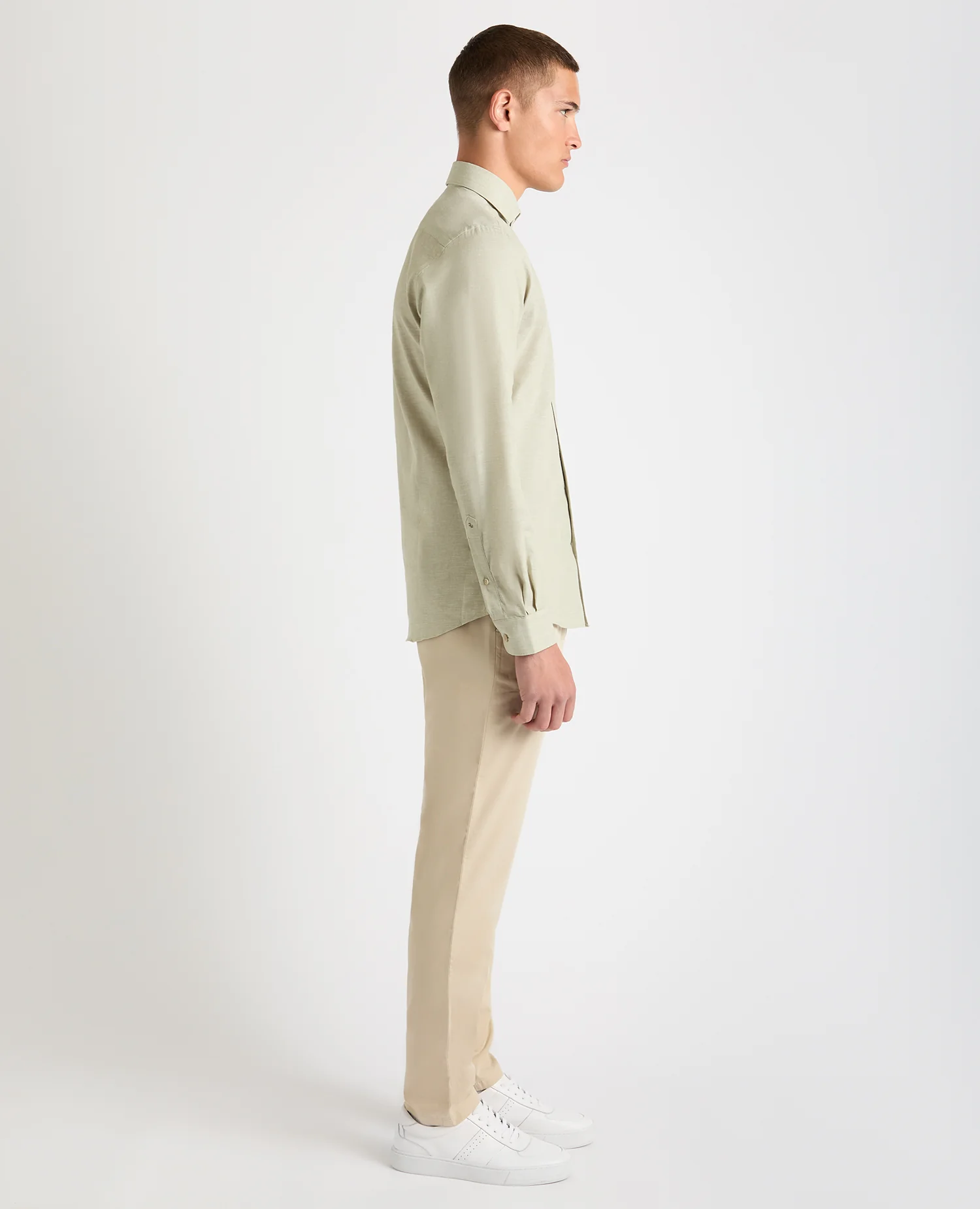 Tapered Fit Cotton-Linen Blend Shirt - Image 4