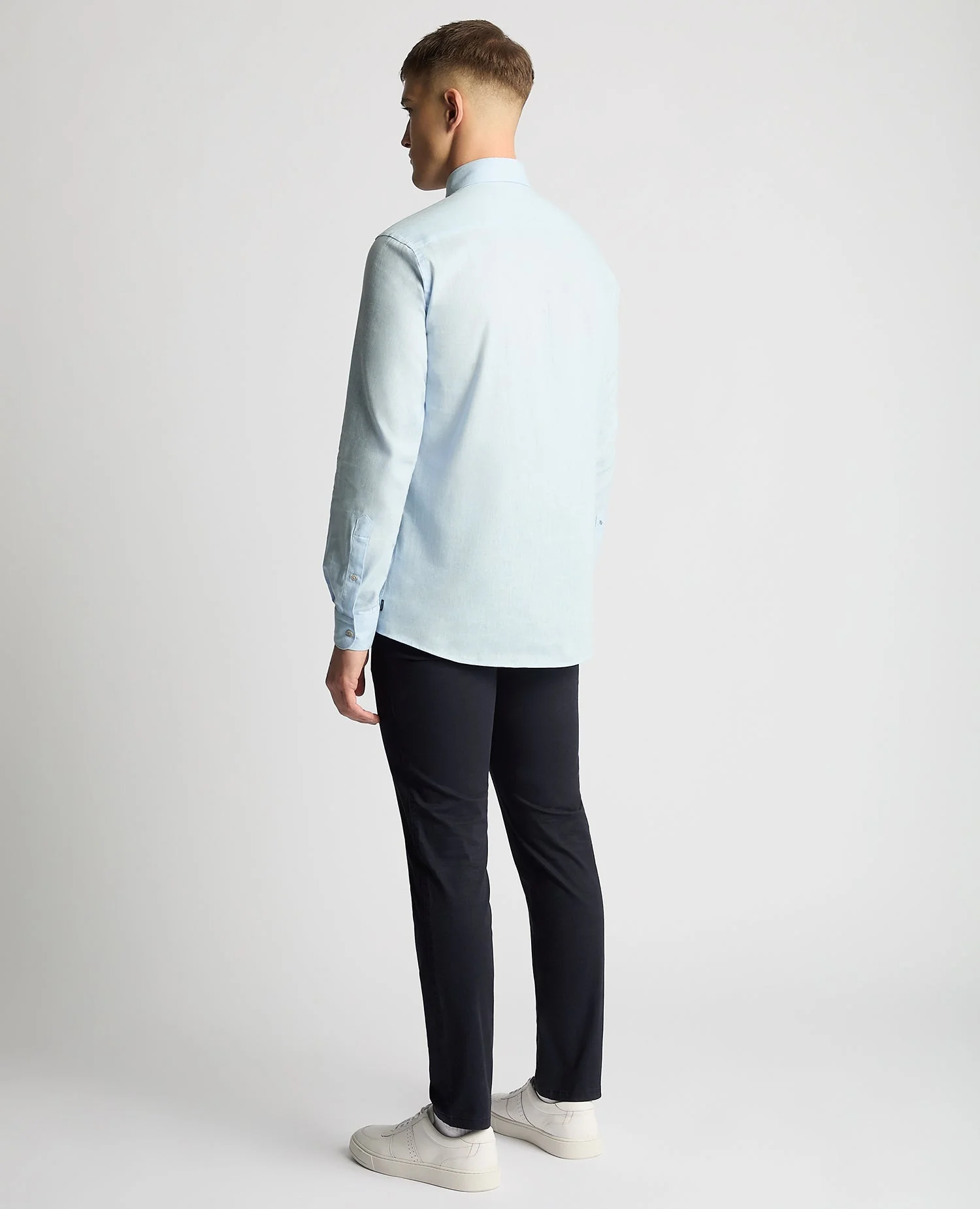 Tapered Fit Cotton-Linen Blend Shirt - Image 3
