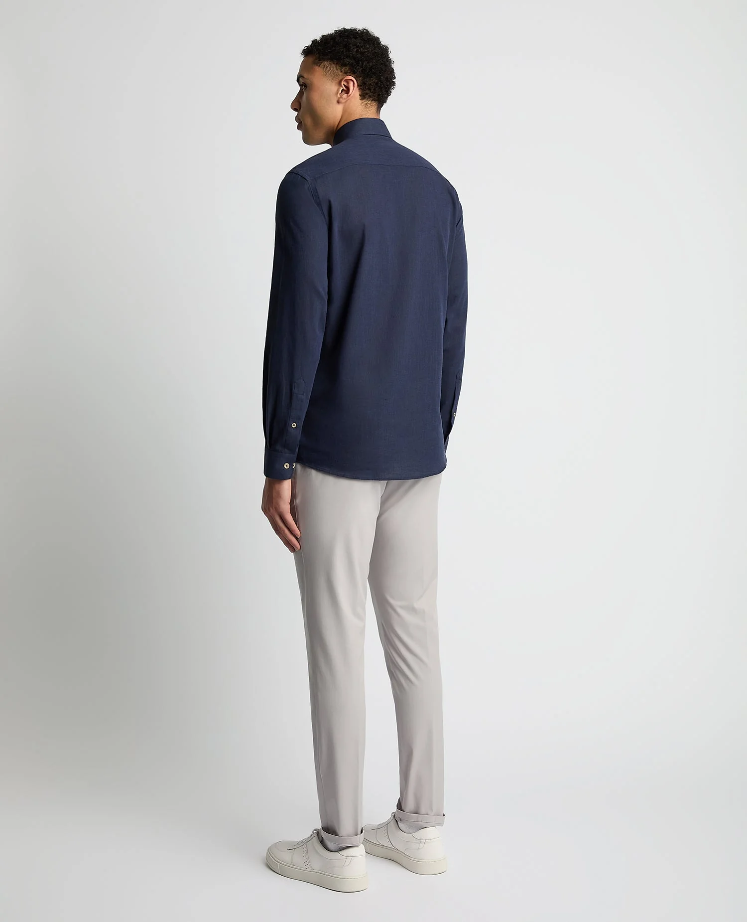 Tapered Fit Cotton-Linen Blend Shirt - Image 3