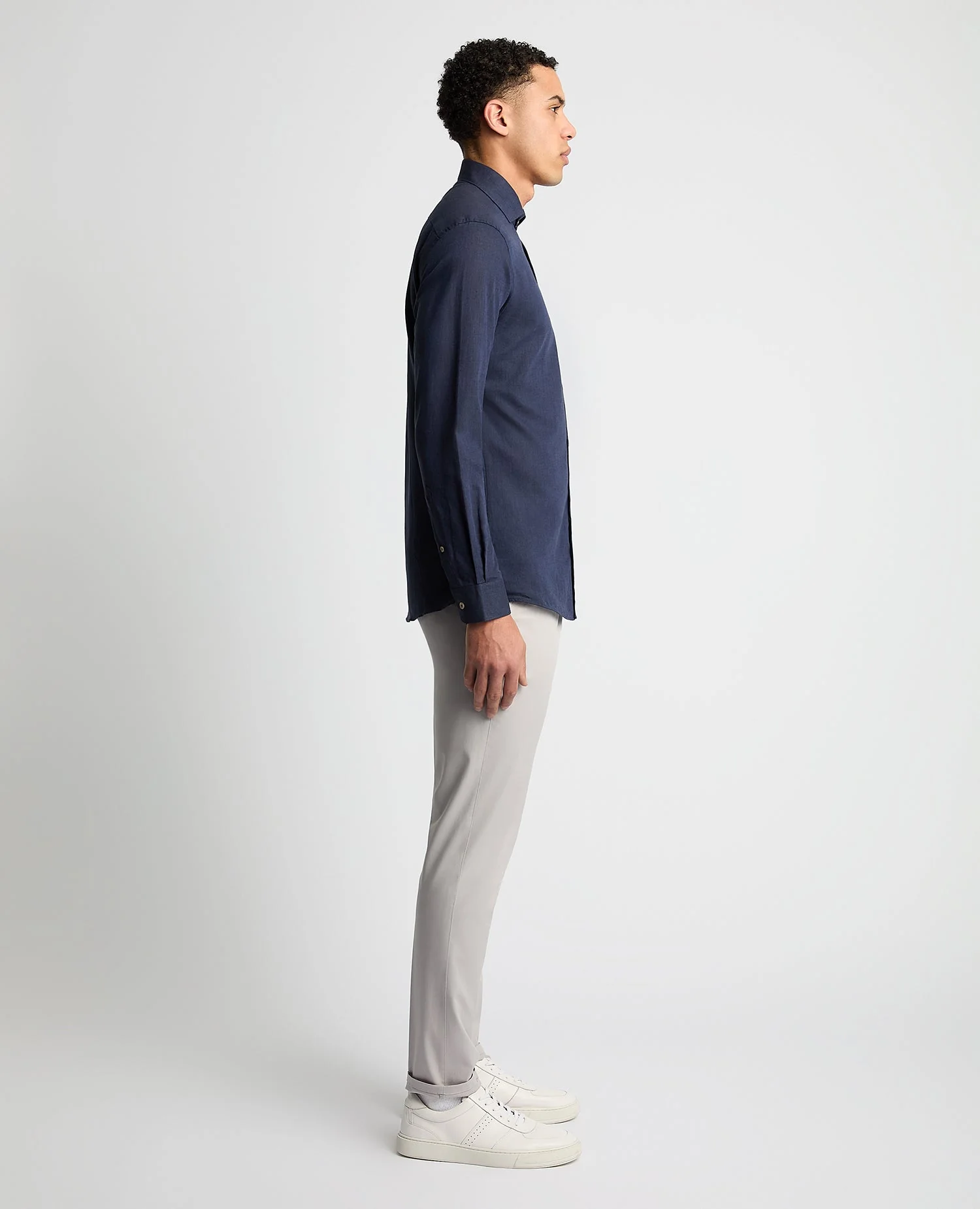 Tapered Fit Cotton-Linen Blend Shirt - Image 4