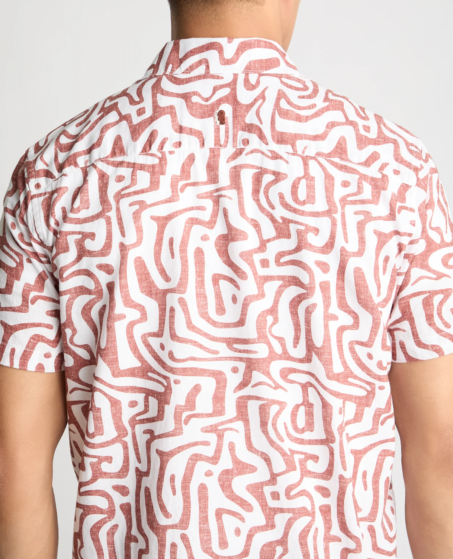 Tapered Fit Cotton-Linen Print Shirt - Image 6