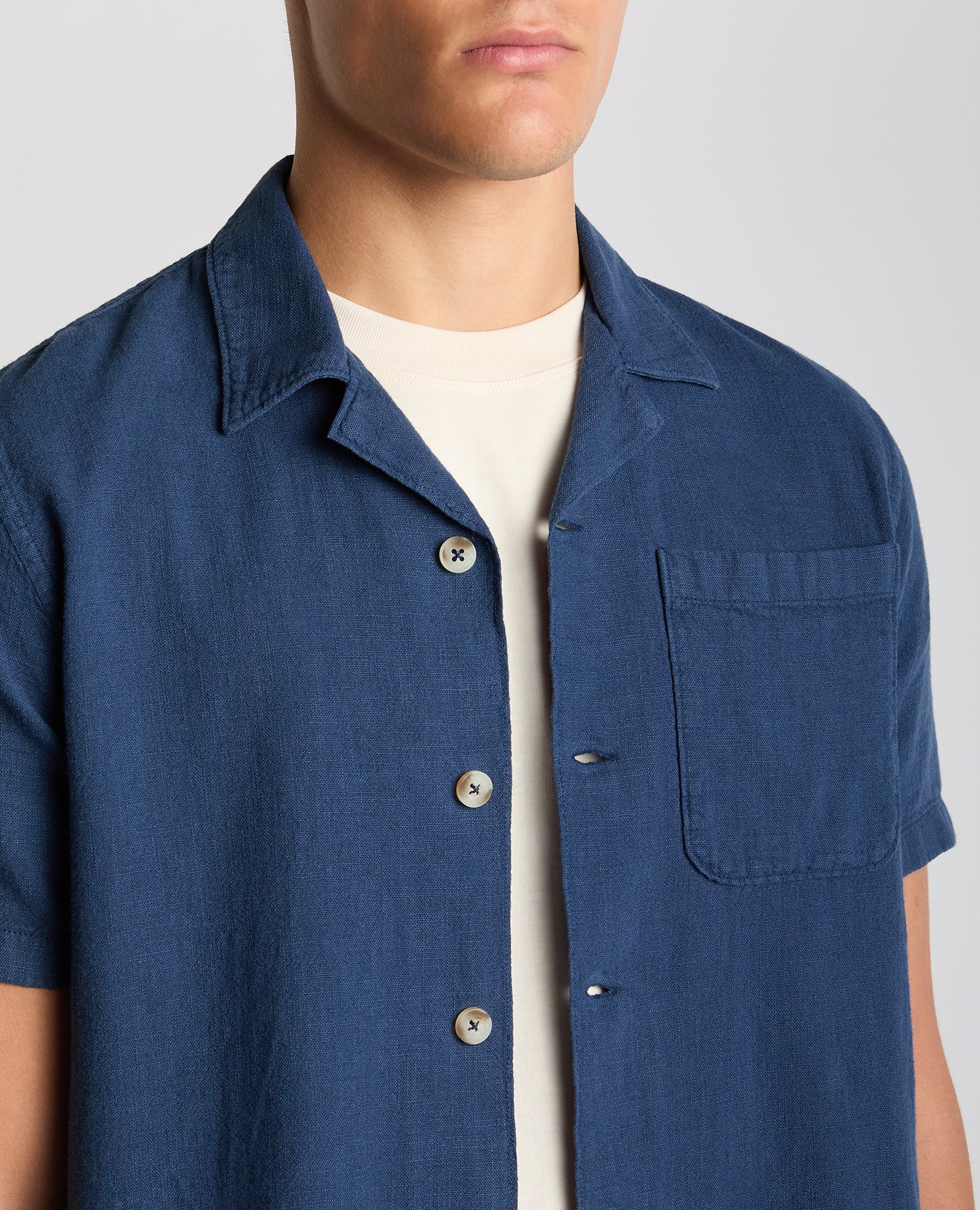 Tapered Fit Cotton-Linen Shirt - Image 5