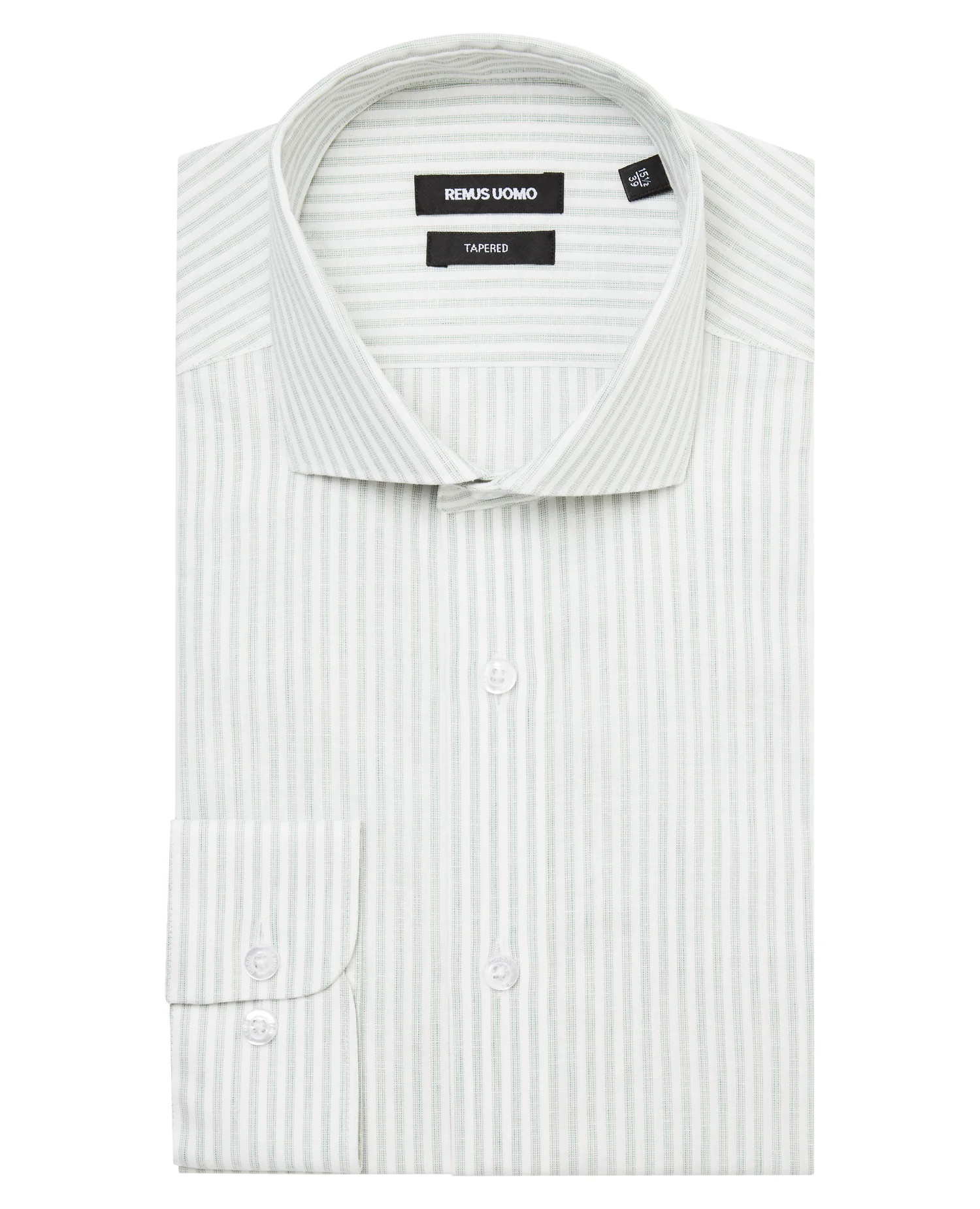 Tapered Fit Cotton-Linen Stripe Shirt - Image 5