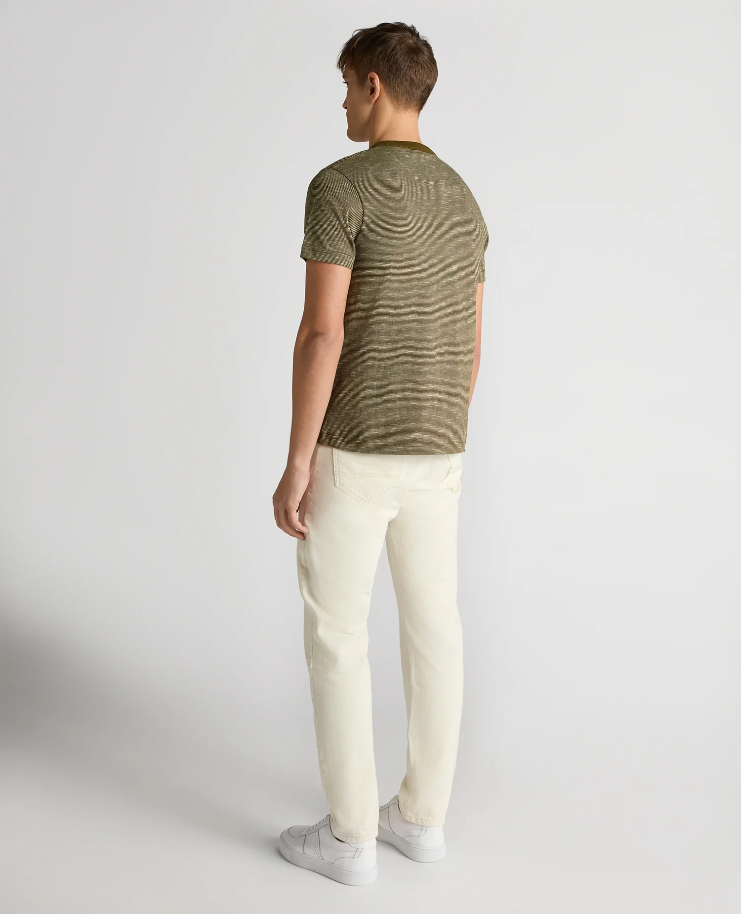 Tapered Fit Cotton-Linen T-Shirt - Image 3
