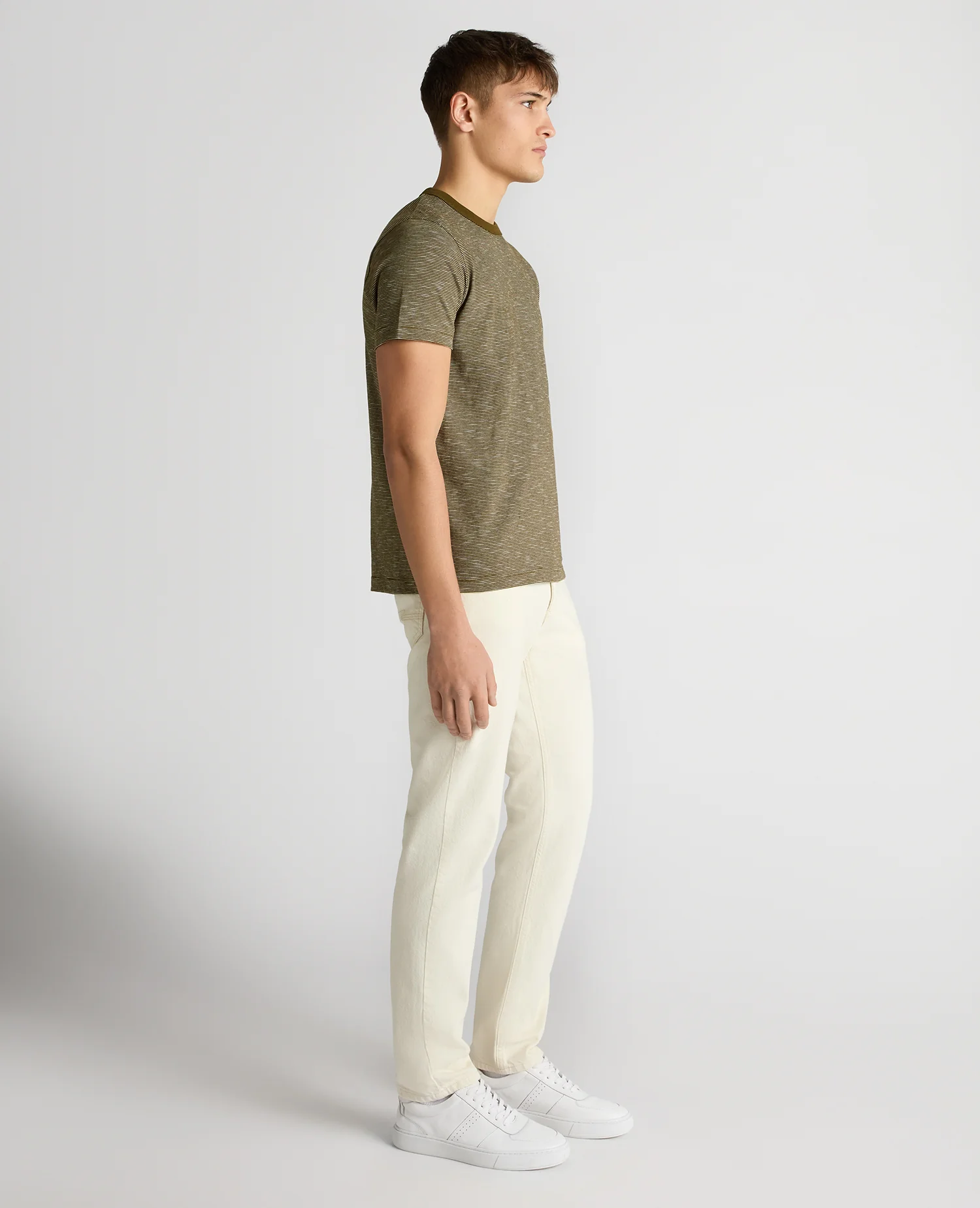 Tapered Fit Cotton-Linen T-Shirt - Image 4