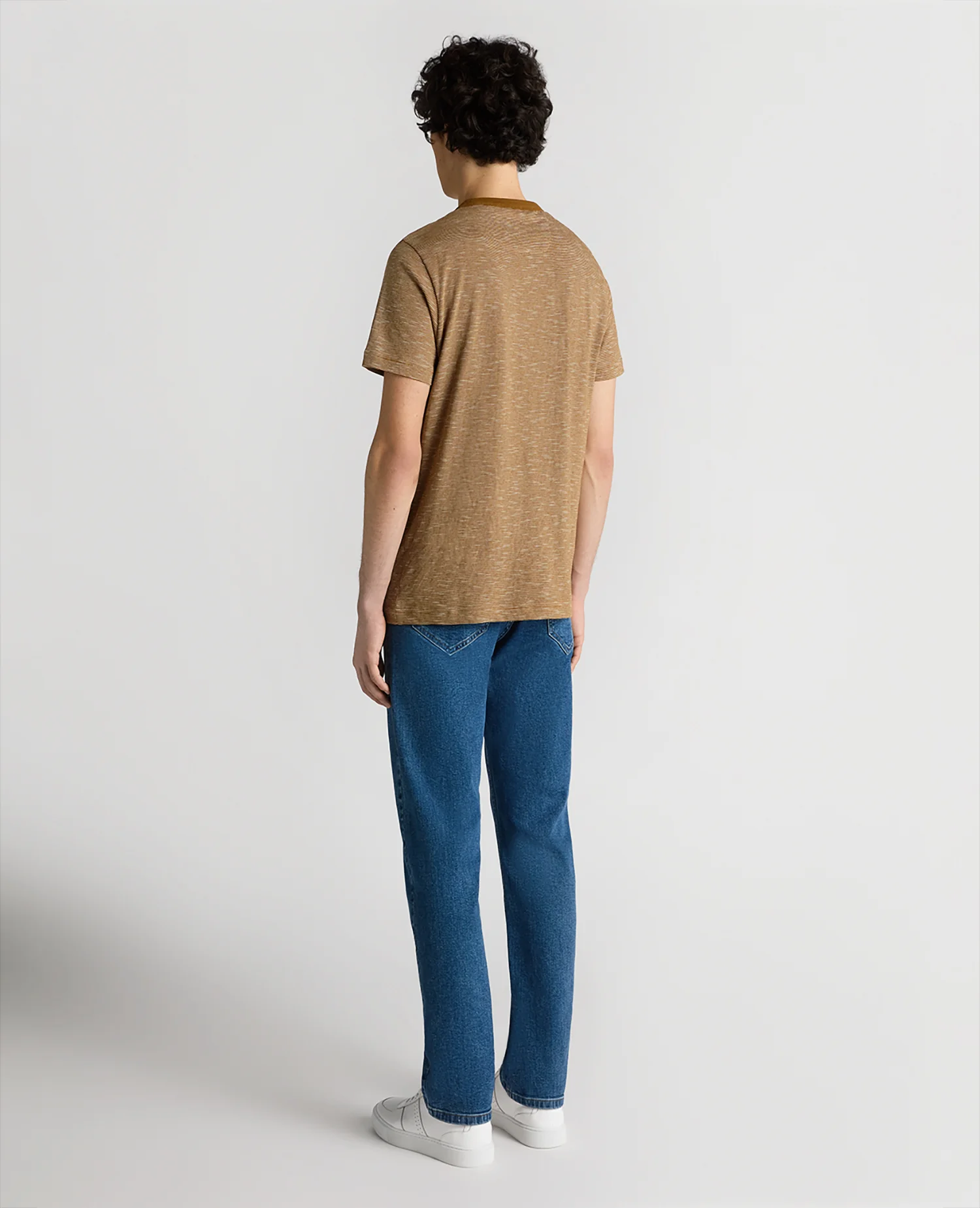Tapered Fit Cotton-Linen T-Shirt - Image 2