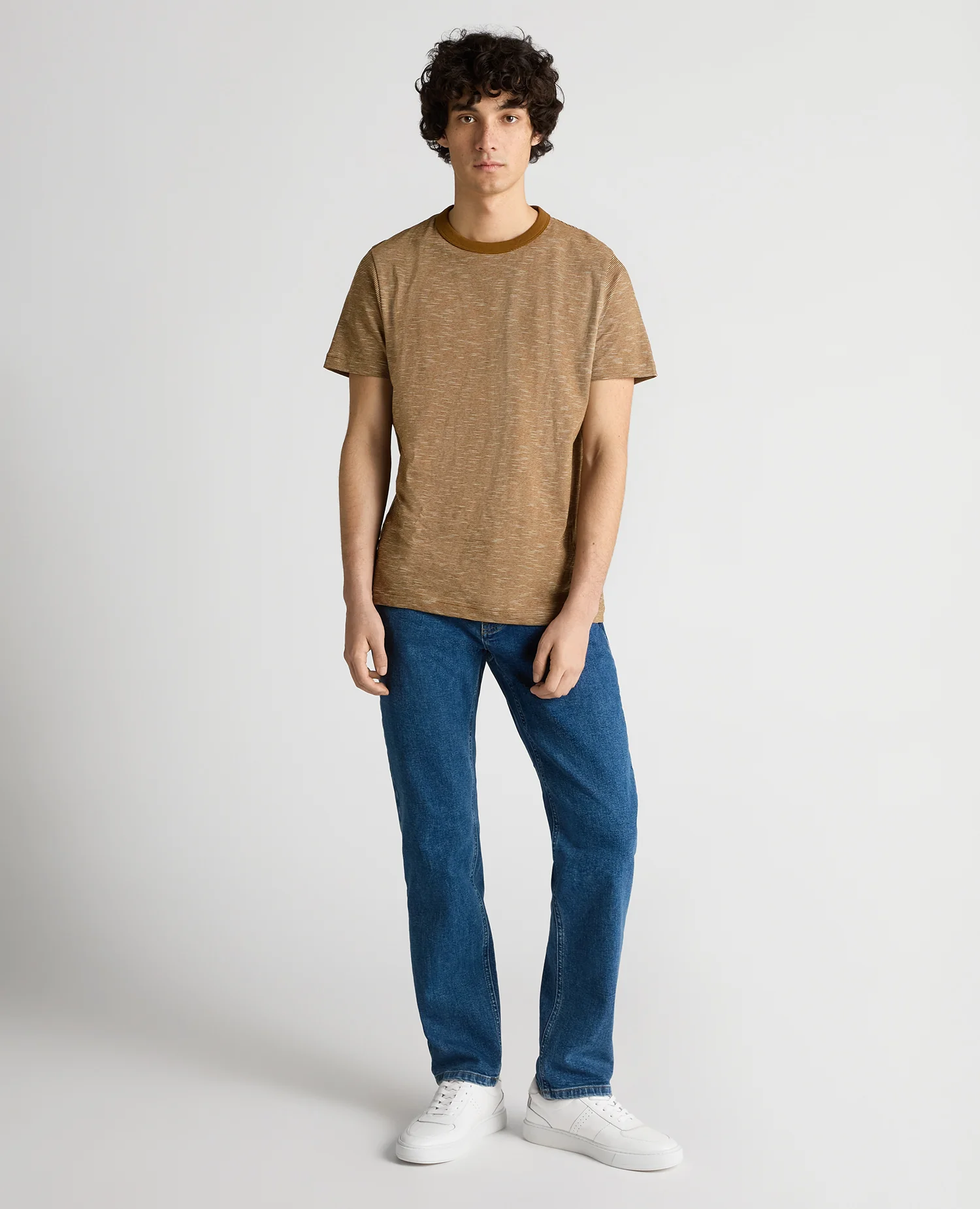 Tapered Fit Cotton-Linen T-Shirt - Image 3