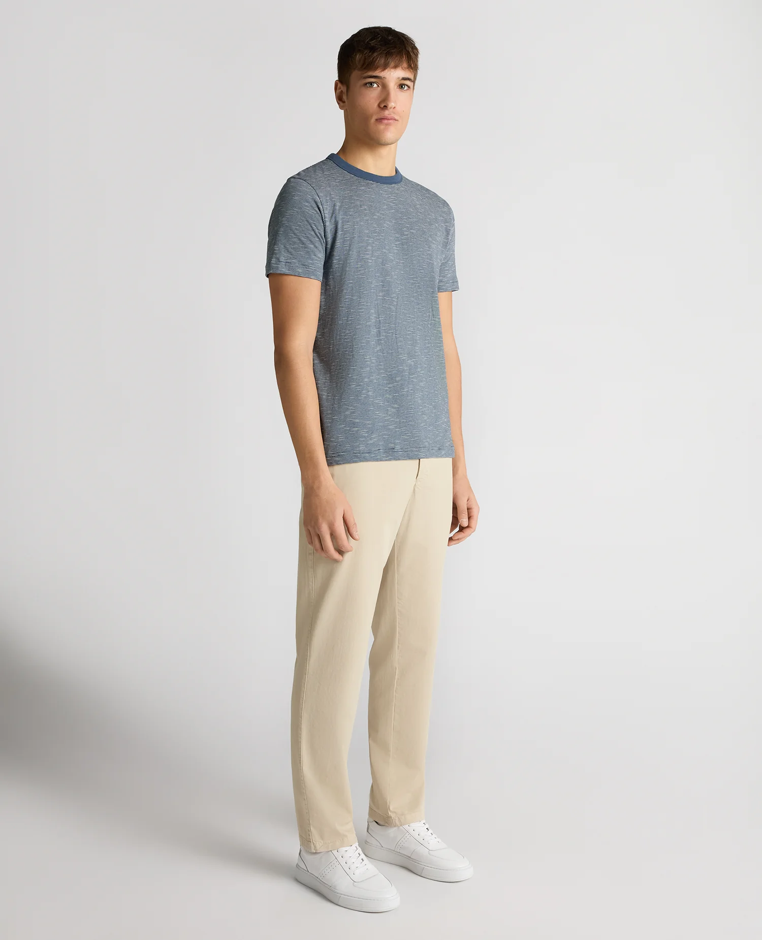 Tapered Fit Cotton-Linen T-Shirt - Image 2