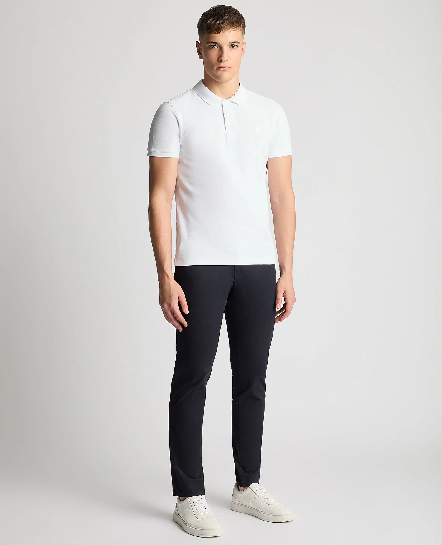 Tapered Fit Cotton Pique Polo Shirt - Image 2