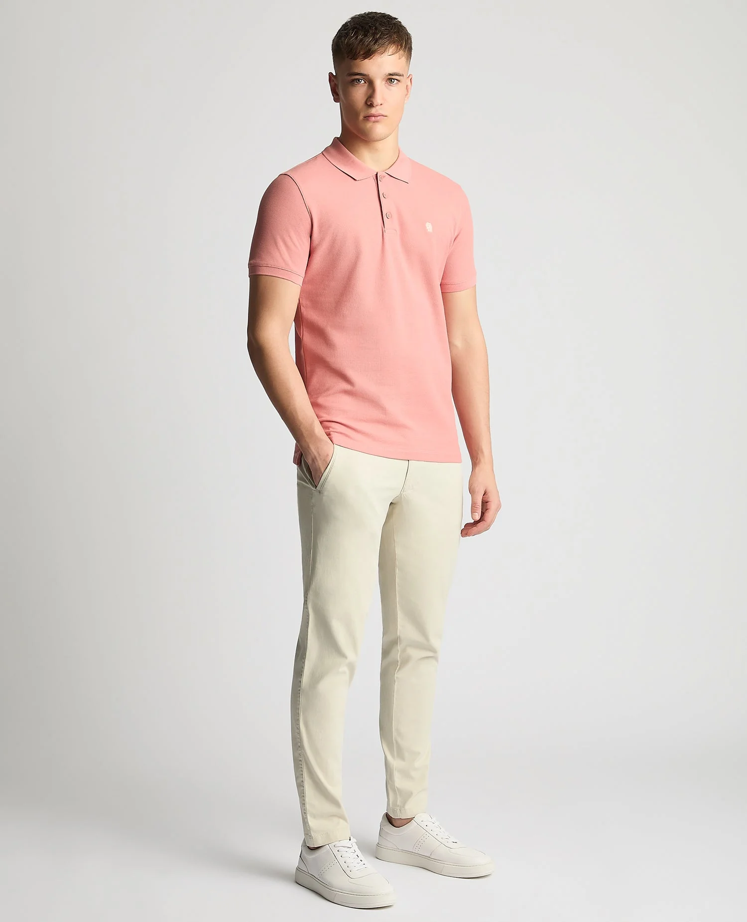 Tapered Fit Cotton Pique Polo Shirt - Image 2