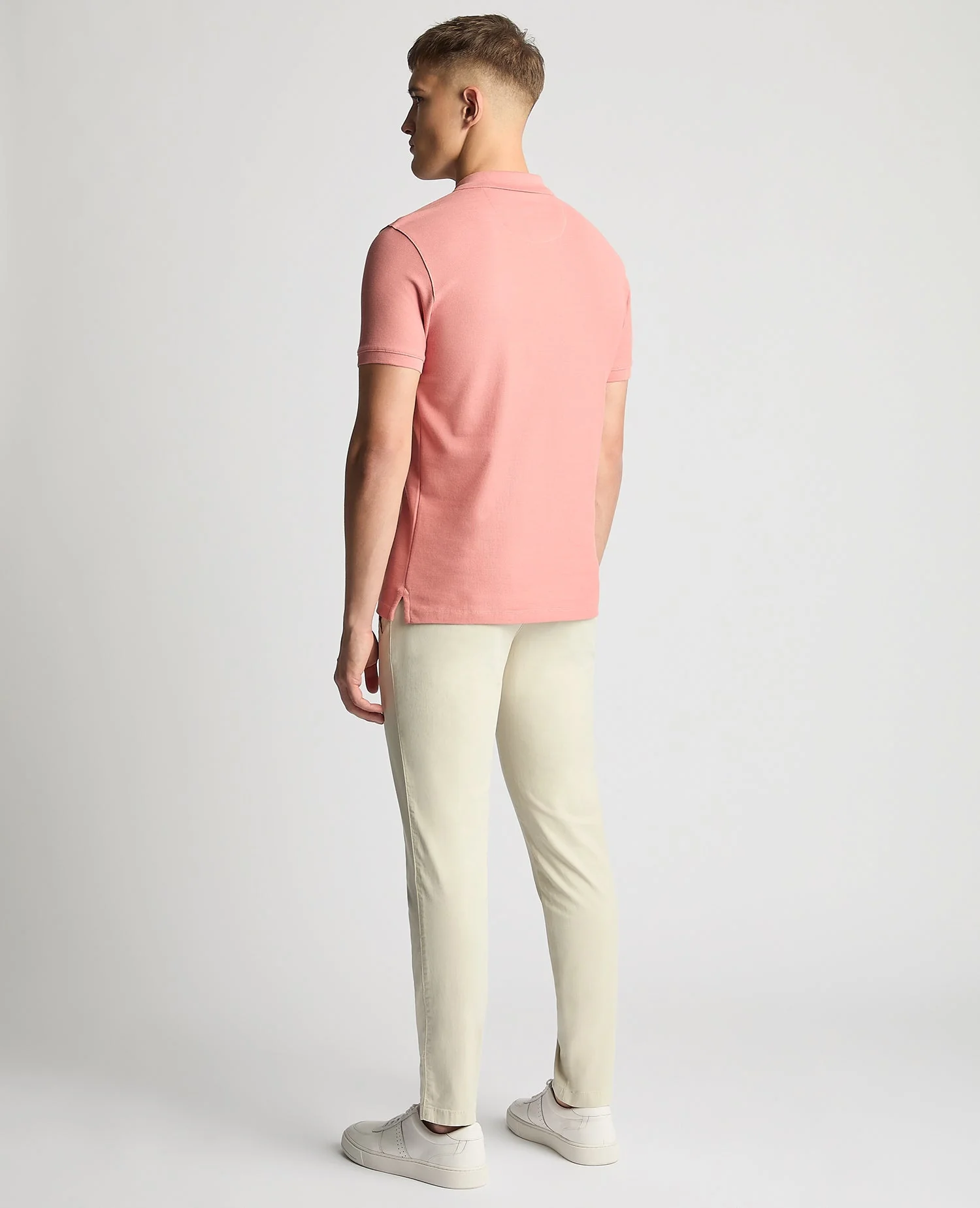 Tapered Fit Cotton Pique Polo Shirt - Image 3
