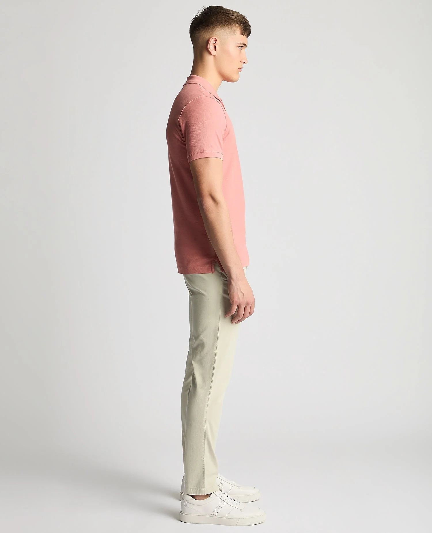 Tapered Fit Cotton Pique Polo Shirt - Image 4