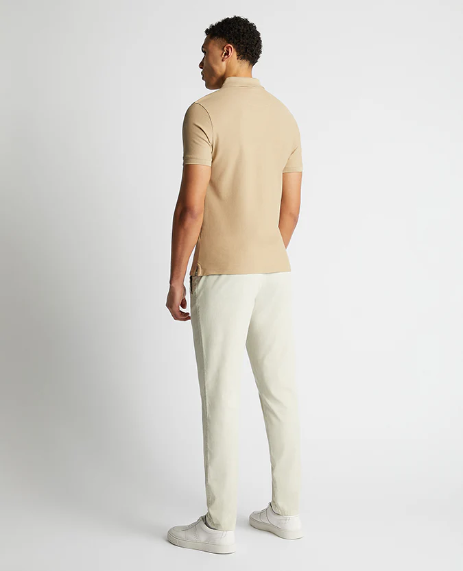 Tapered Fit Cotton Pique Polo Shirt - Image 3