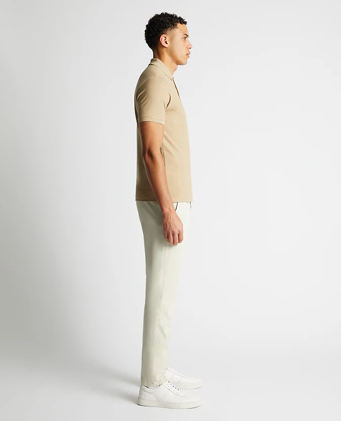 Tapered Fit Cotton Pique Polo Shirt - Image 4