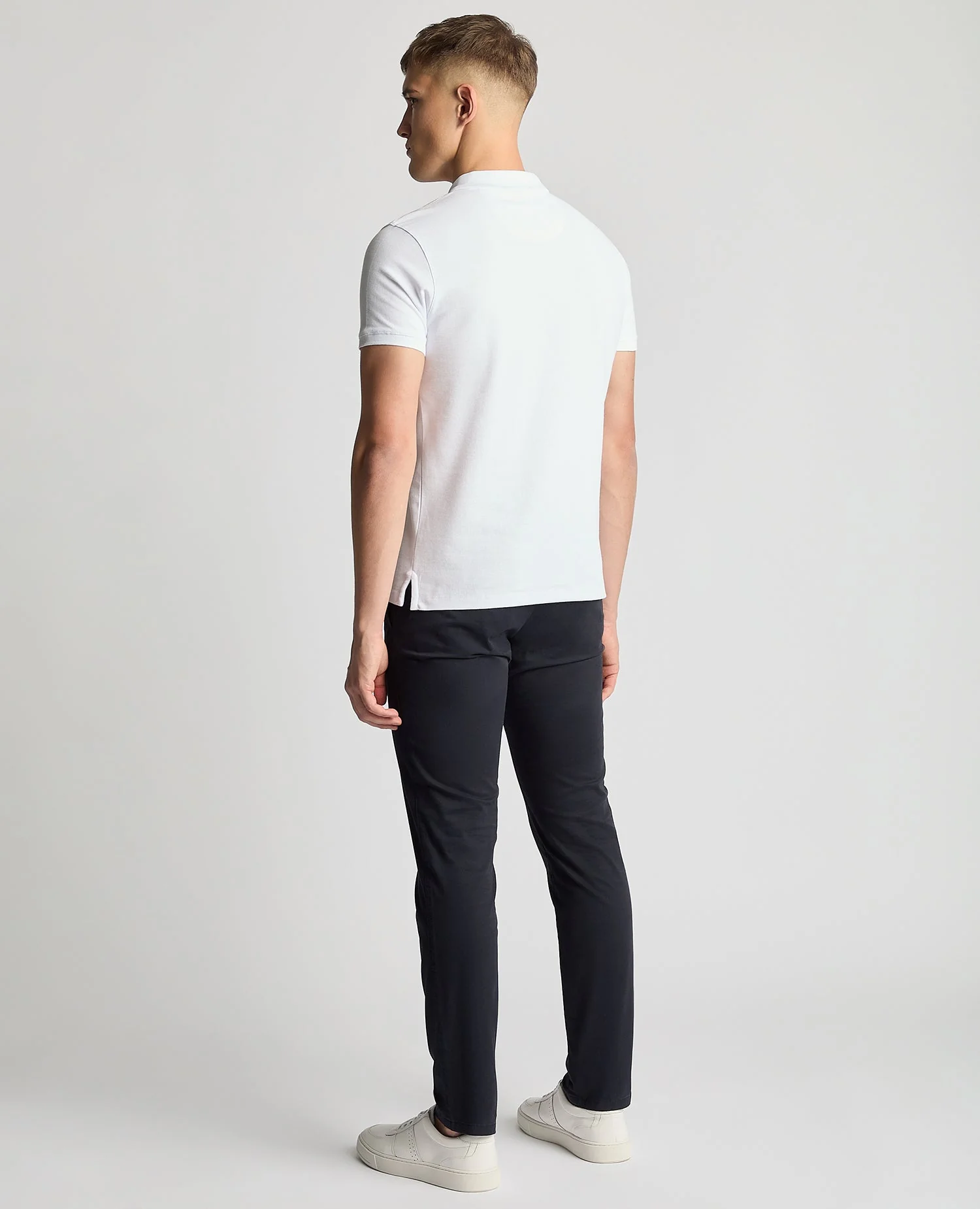 Tapered Fit Cotton Pique Polo Shirt - Image 3
