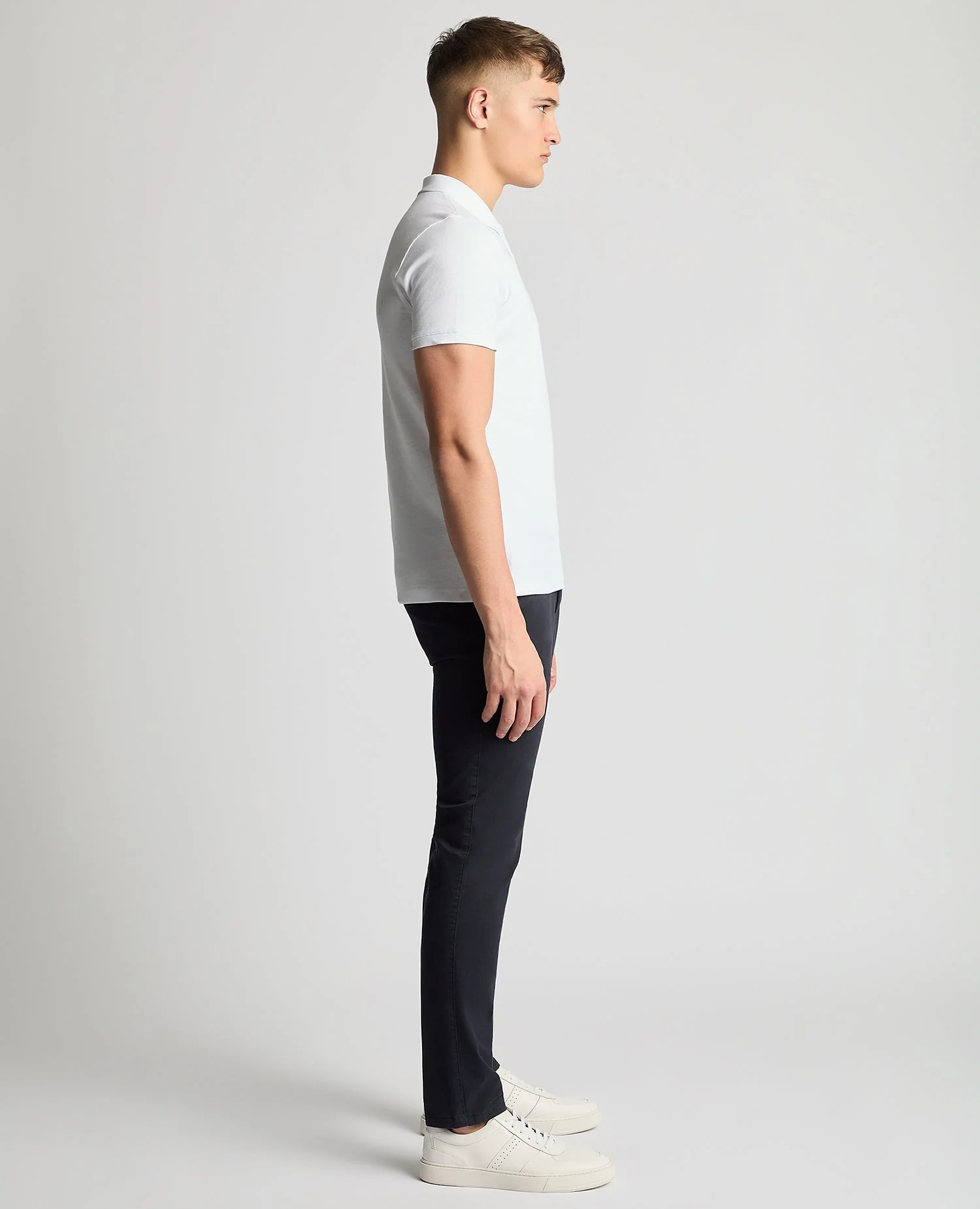 Tapered Fit Cotton Pique Polo Shirt - Image 4