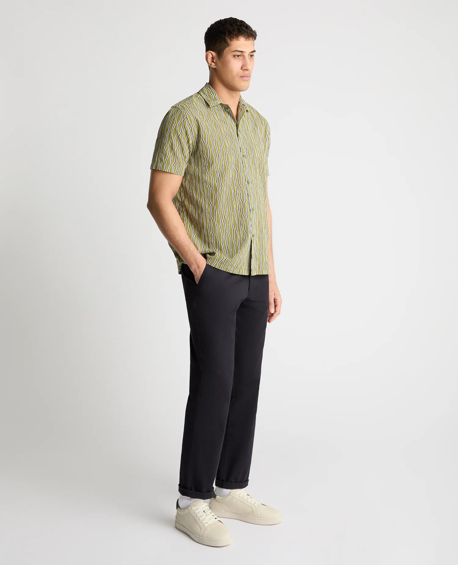 Tapered Fit Cotton Print Shirt - Image 4