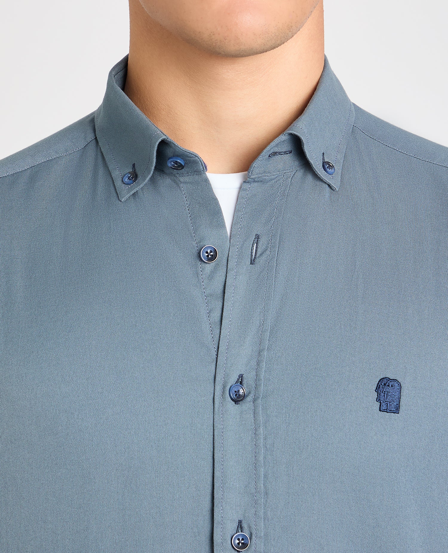 Tapered Fit Oxford Cotton Shirt - Image 5