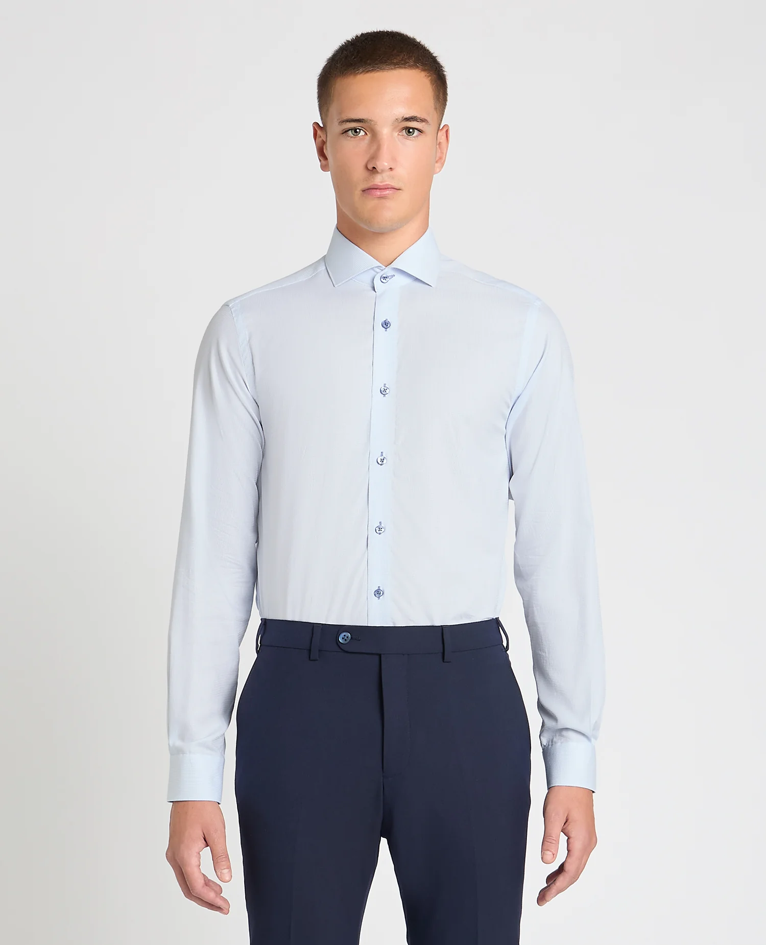 Tapered Fit Print Cotton Shirt
