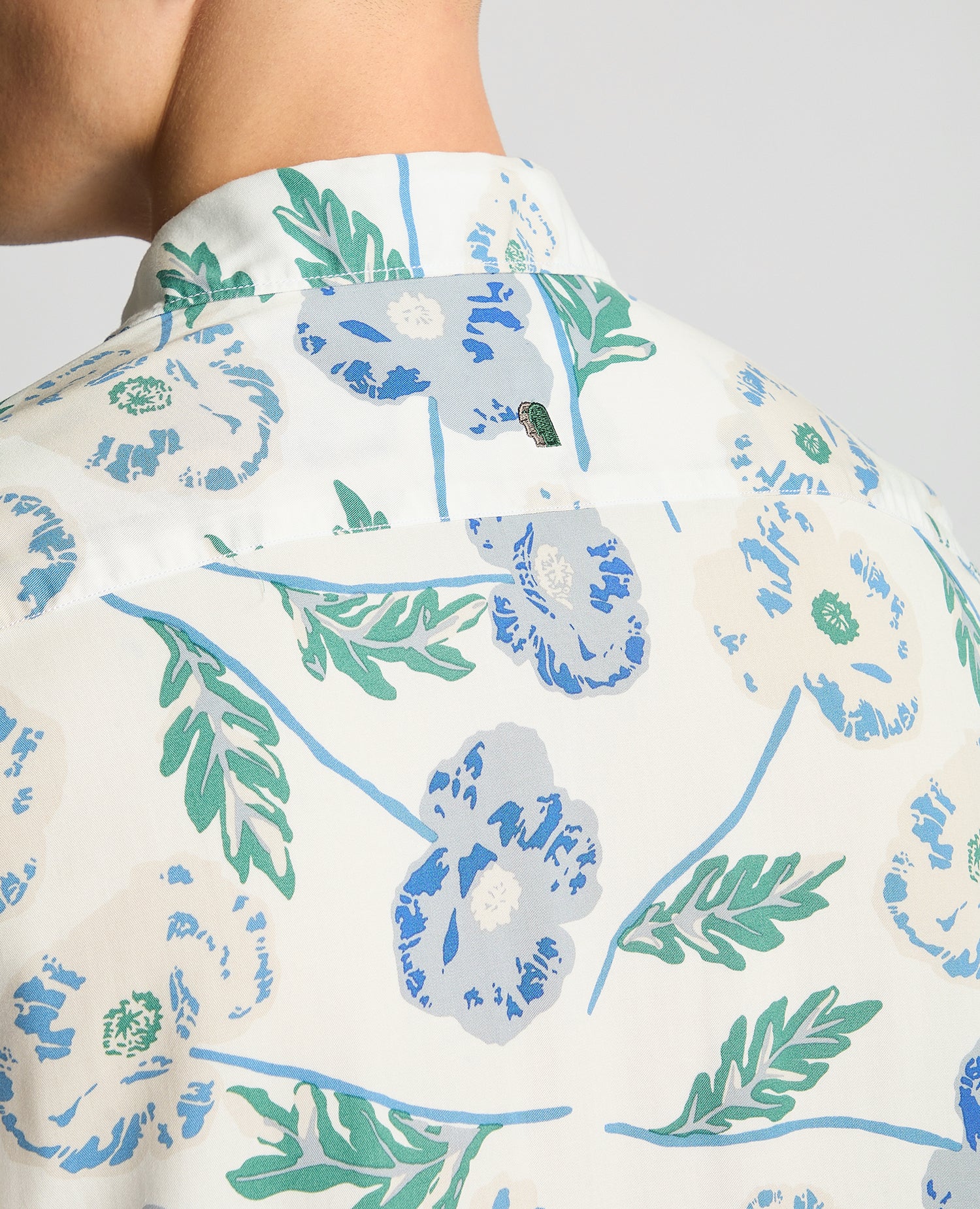 Tapered Fit Cotton Short Sleeve Floral Shirt - Image 6