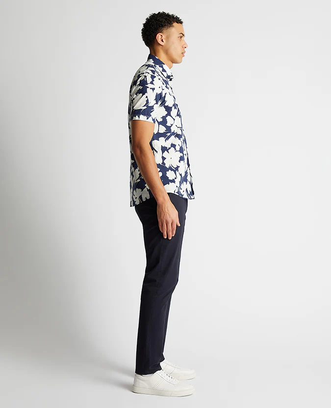 Tapered Fit Cotton Short Sleeve Print Shirt - Image 4